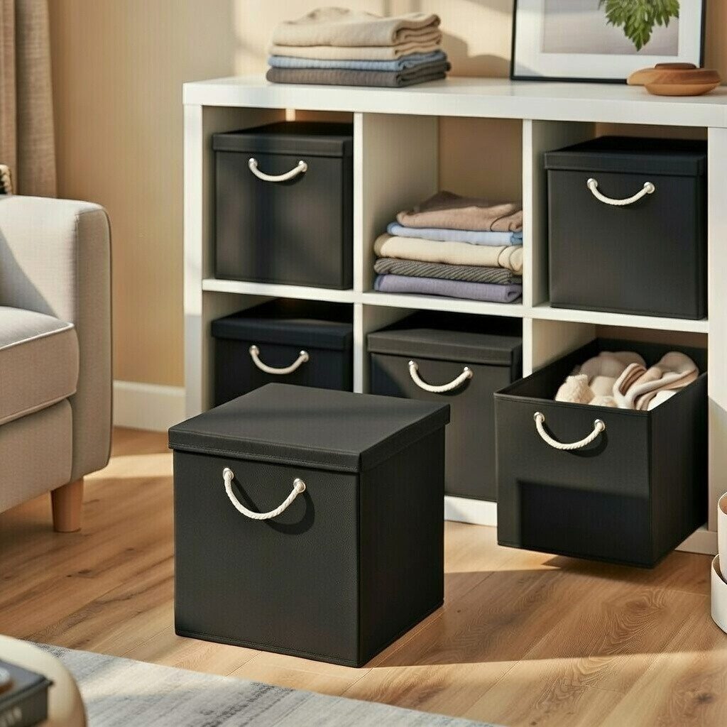 StickandShine Faltbox 2 Stück 30x30 cm perfekt für KALLAX – 19 trendige Farben zur Auswahl
