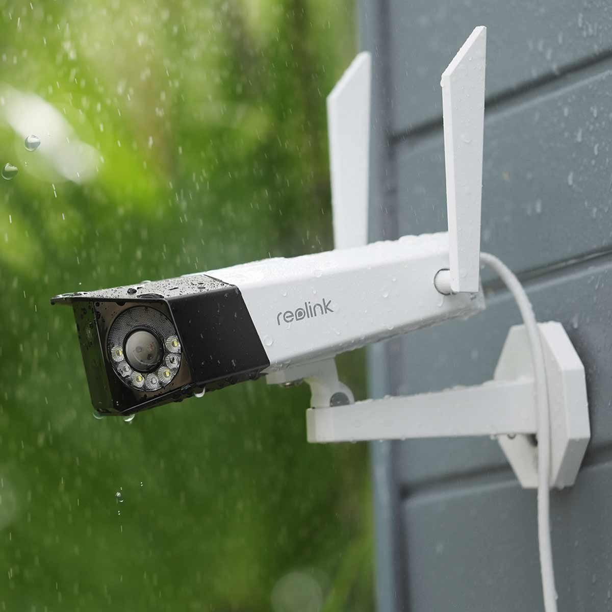 Reolink Überwachungskamera DUO2-4KWS Intelligente 4K 8 MP WLAN (Außenbereich, Innenbereich, Dualband WLAN, 180° Blickwinkel, Wettergeschützt IP66, Einfacher Fernzugriff über Reolink App oder Reolink Client)