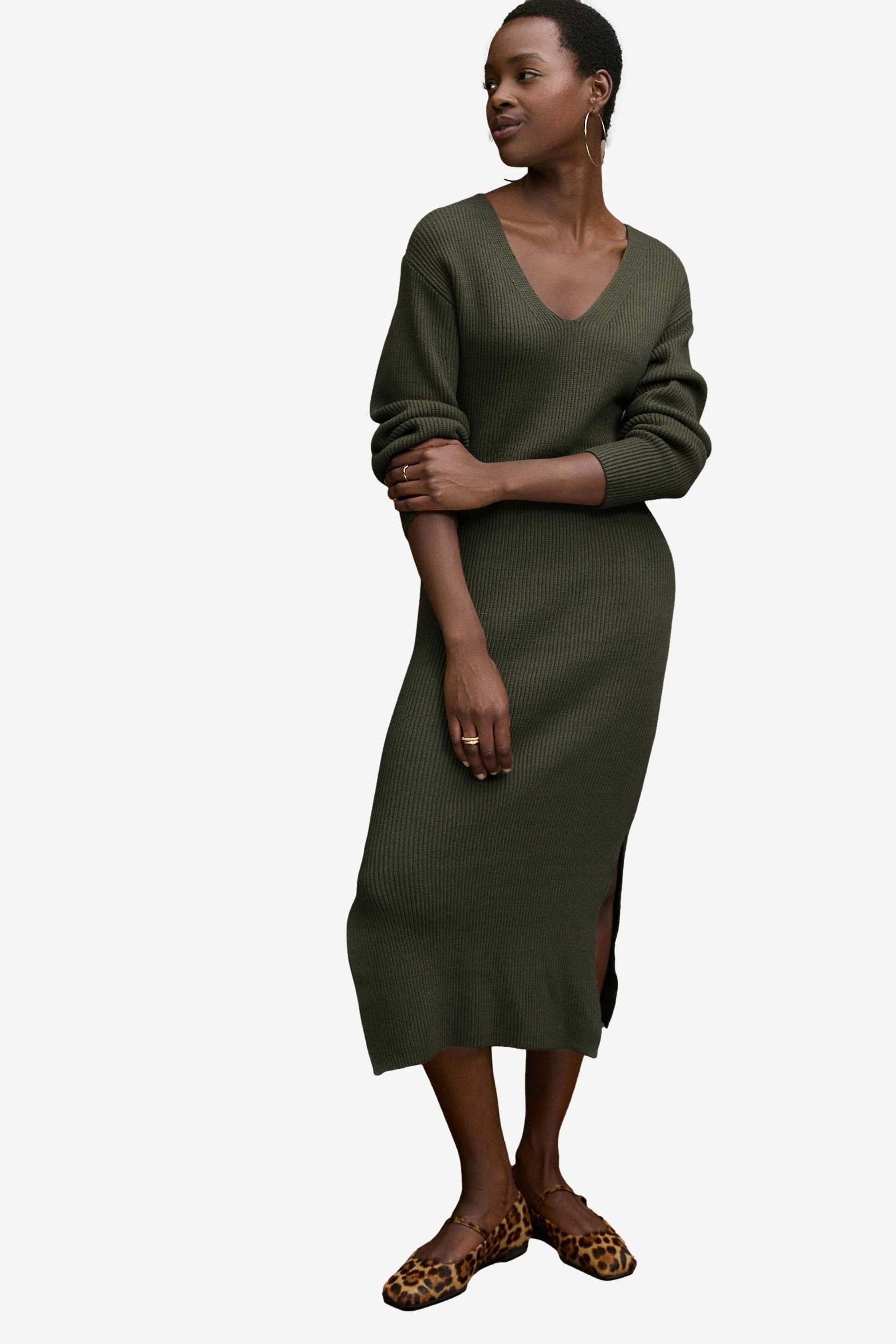 Next Strickkleid Pulloverkleid aus Rippstrick mit günstig online kaufen