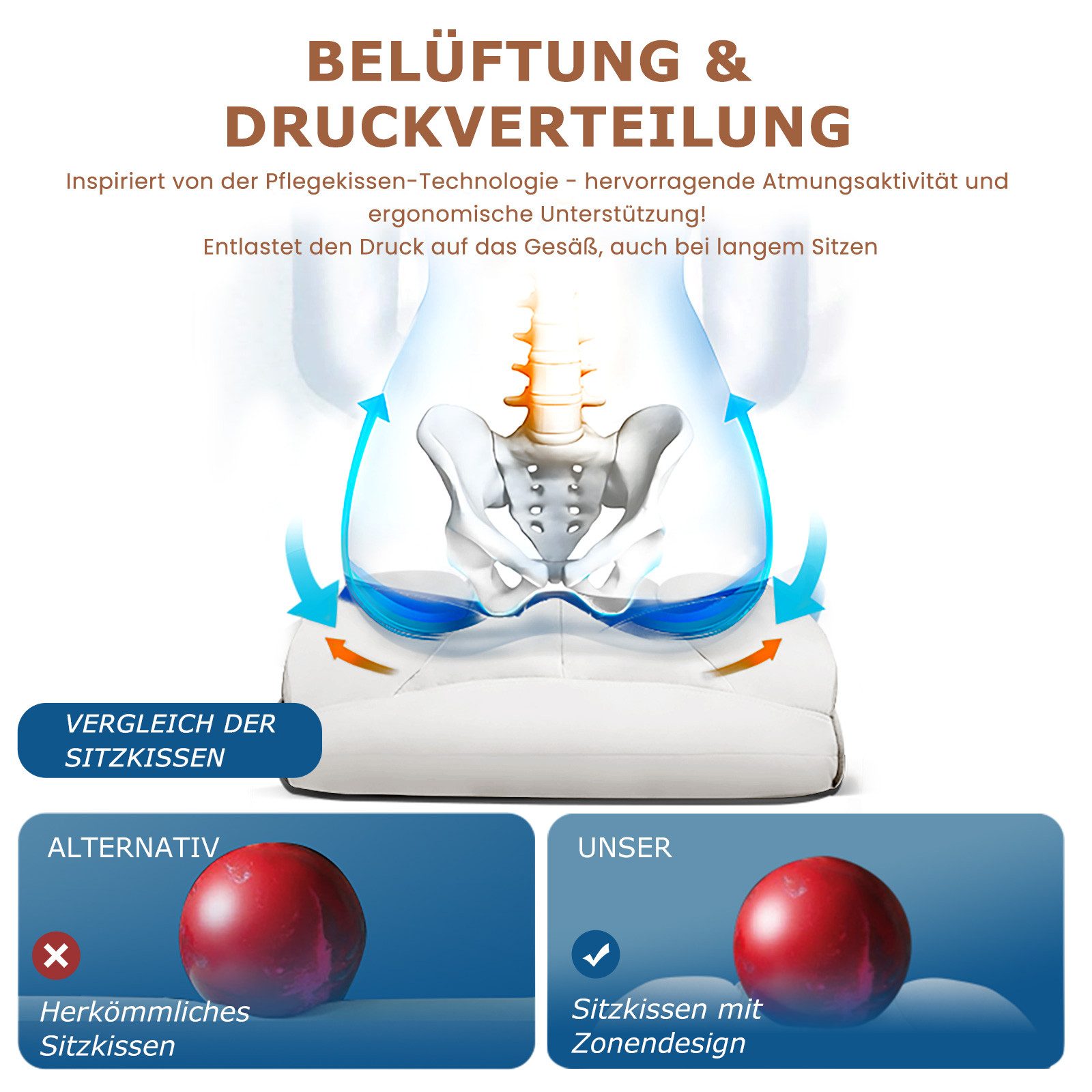 GTPLAYER Gaming-Stuhl Ergonomischer Bürostuhl Gaming Stuhl, Gamer Stuhl 150kg Belastbarkeit (Packung), Schreibtischstuhl Chefsessel mit Fußstütze höhenverstellb – Bild 3 von 5