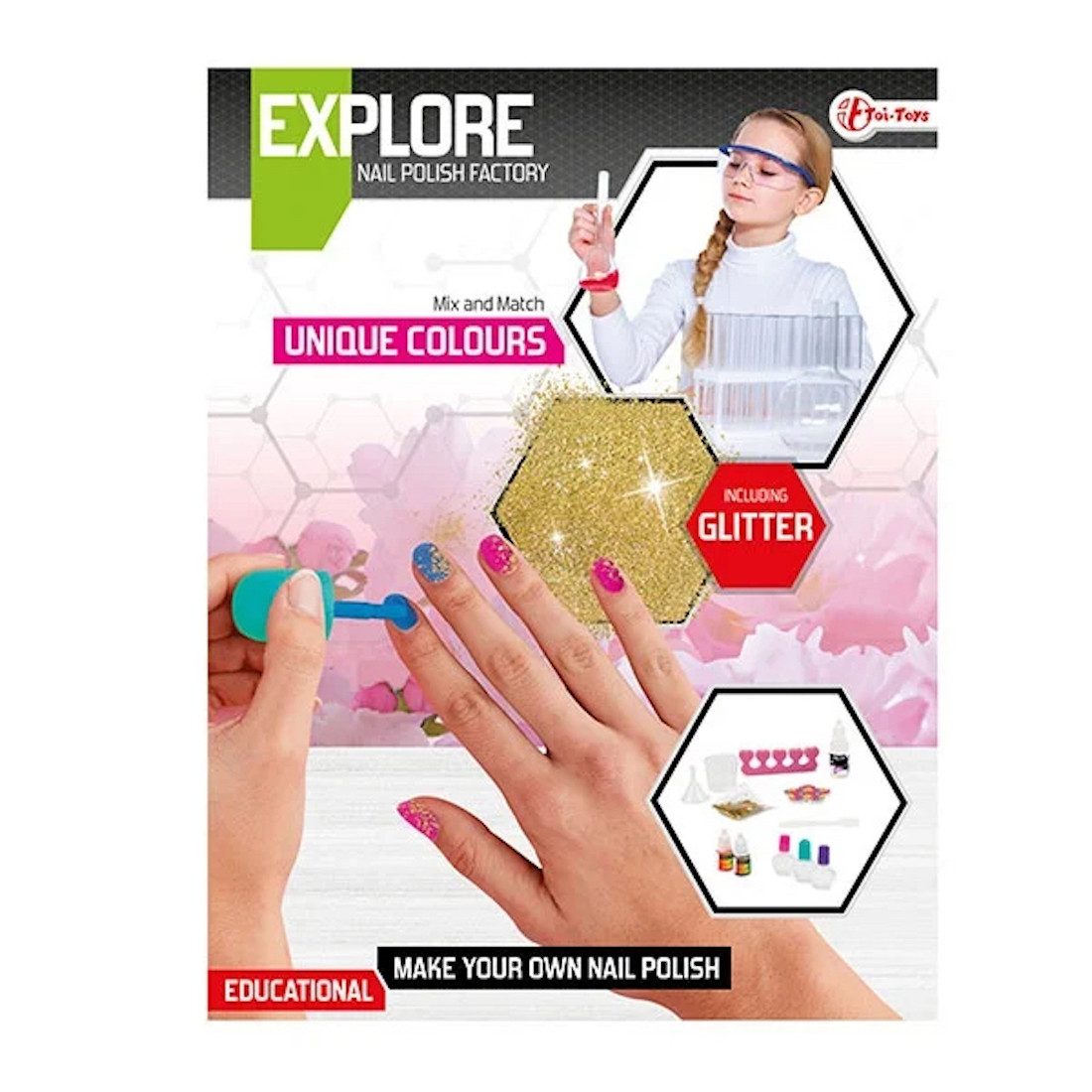 Toi-Toys Schmink-Koffer Experiment die Herstellung von Nagellack