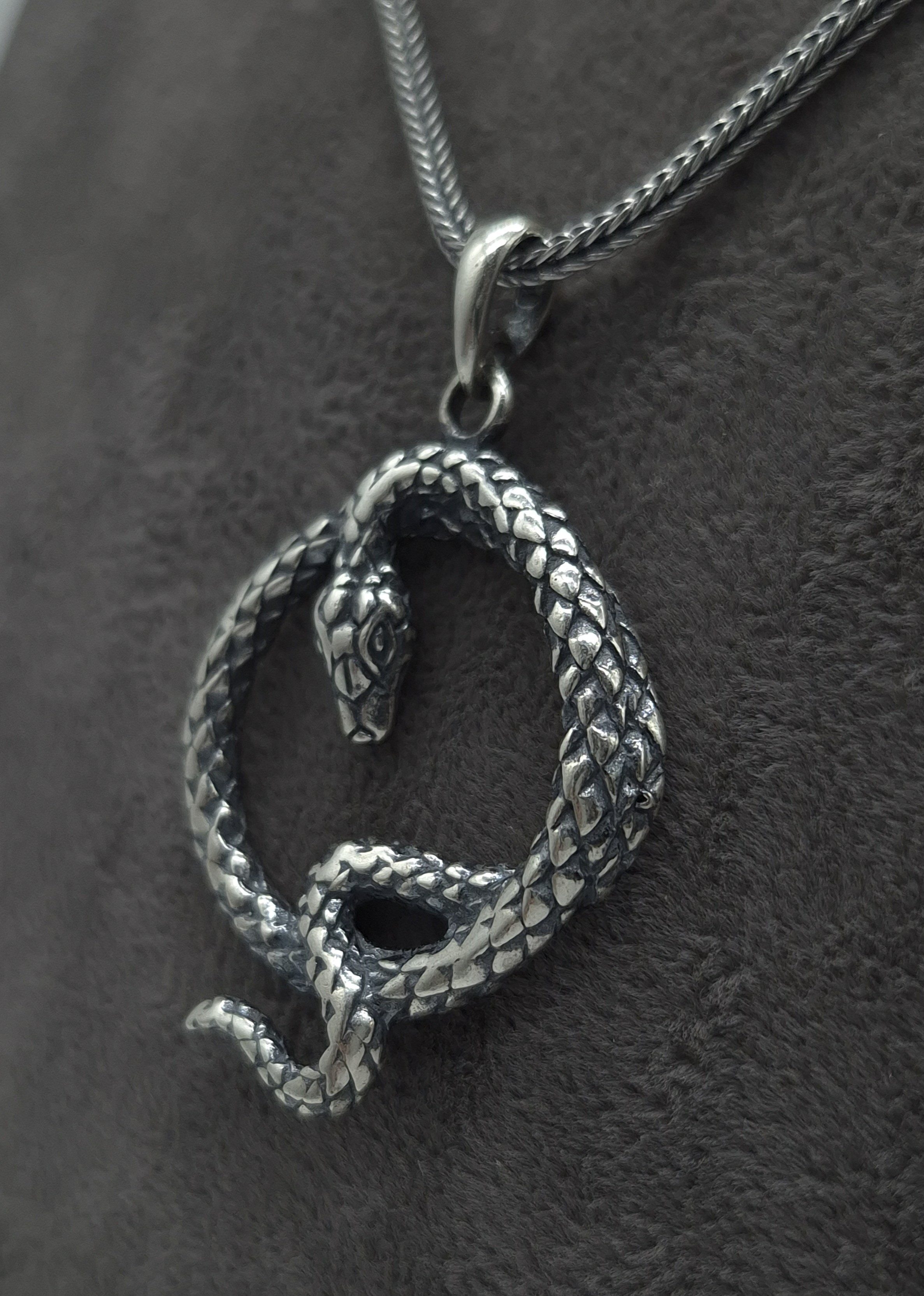 NAHLE Kette mit Anhänger Silber Schlange Talisman Kobra 925 Silber Kette (2-tlg., inklusive Schmuckbox)