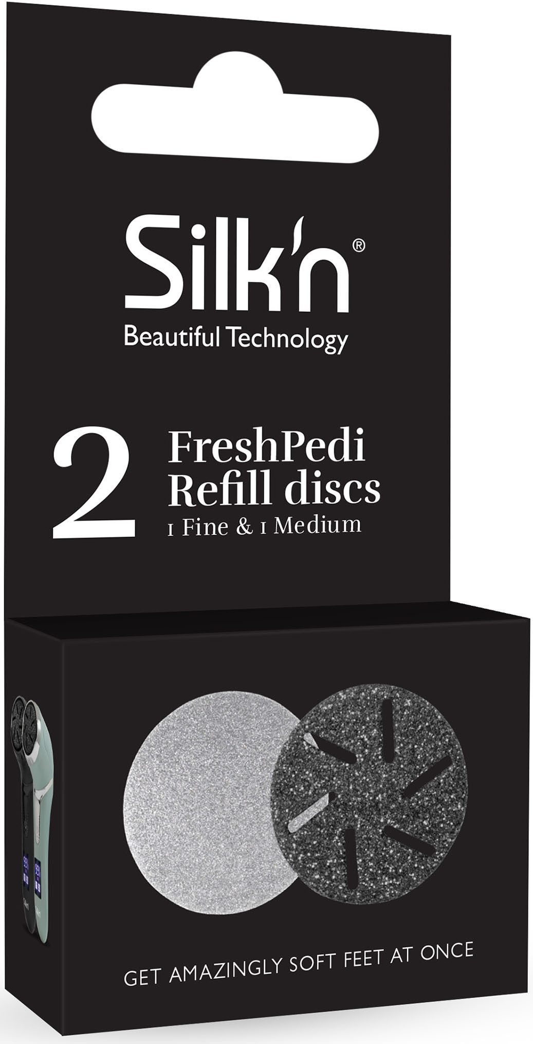 Silk'n Hornhautentferner Ersatzschleifscheiben FreshPedi Refill discs 1 Fine 1 Medium, Set, 2-St.