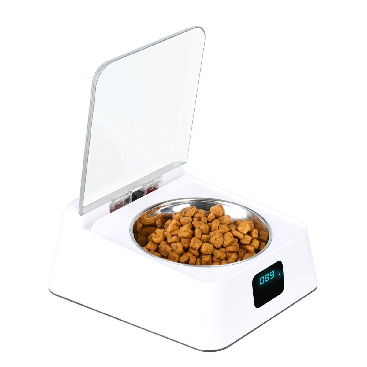 yozhiqu Futternapf Intelligenter Haustiernapf, 5 g Infrarot-automatische Schüsselöffnung, Anti-Kakerlaken-Ratten-Haustier-Infrarot-Sensorschüssel Haustier