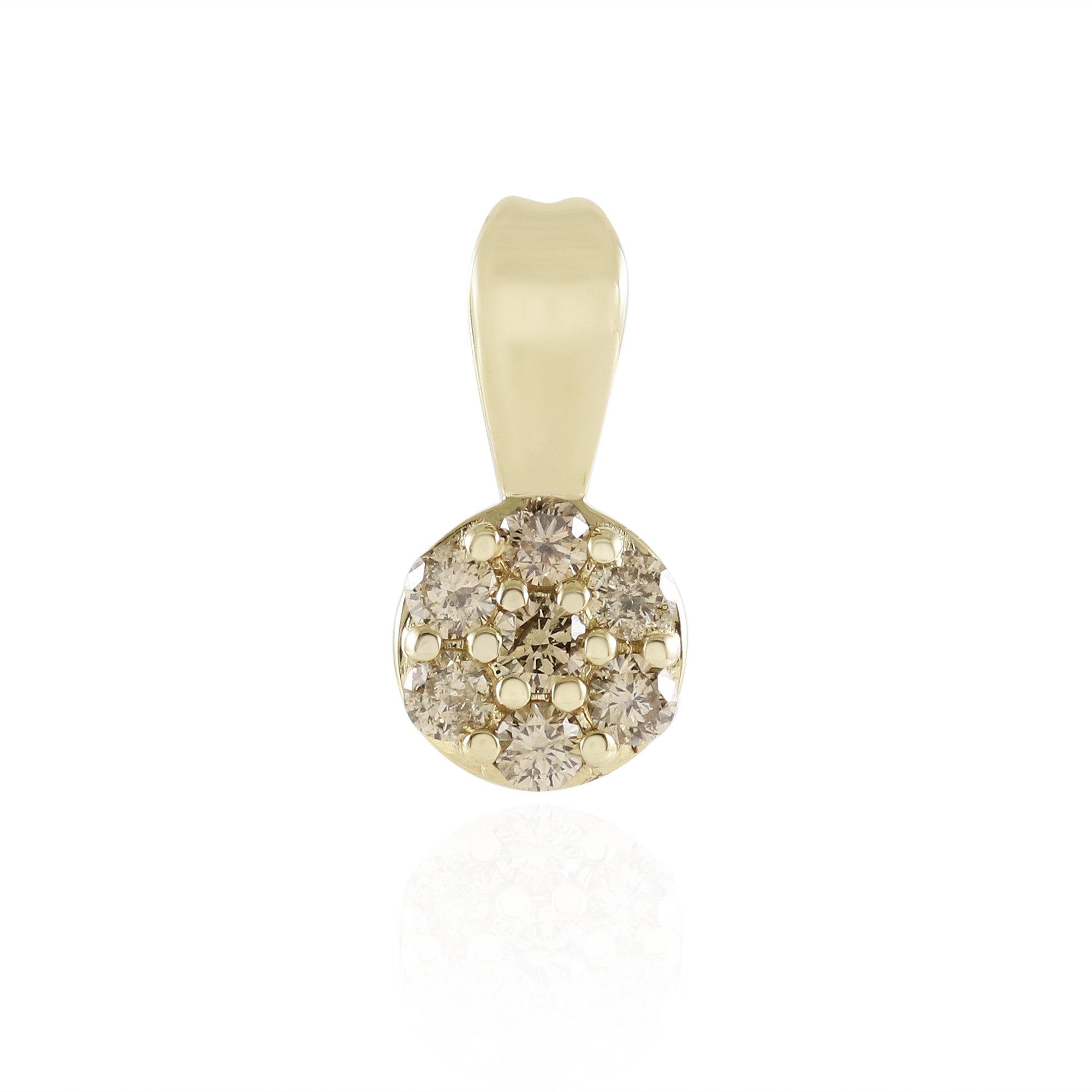 Cavill Kettenanhänger Cavill 9 Karat Gelbgold Anhänger mit 7 champagner Diamanten 0,19 ct (1-tlg)