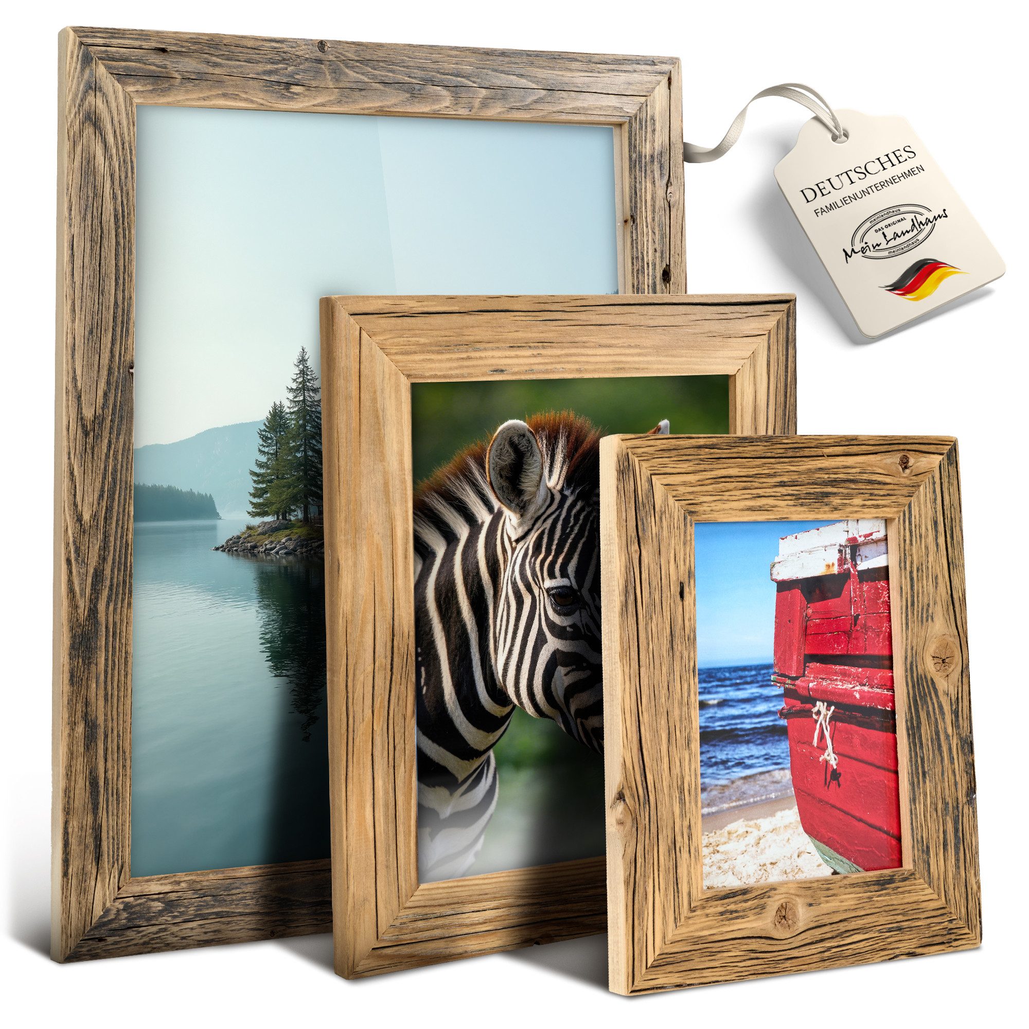Mein Landhaus Bilderrahmen Landhaus Bilderrahmen Alt-Holz Dunkelbraun – Vin günstig online kaufen