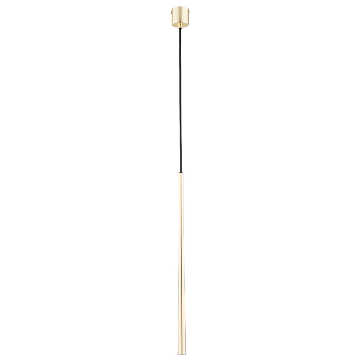 Licht-Erlebnisse Pendelleuchte DAROLO, ohne Leuchtmittel, Metall G9 Ø 52 cm H: max. 110 cm in Gold rund Modern
