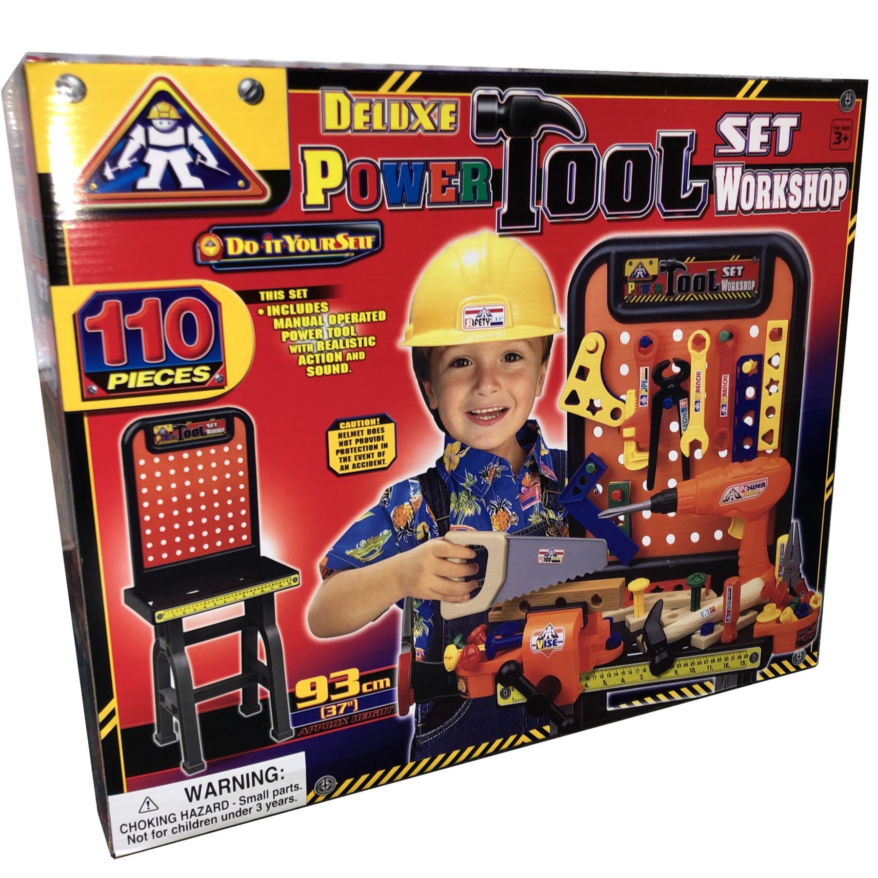 TikTakToo Spielwerkbank Kinder Werkbank mit Werkzeug und Akkuschrauber, für kreatives Rollenspiel, Feinmotorik und handwerkliche Fähigkeiten