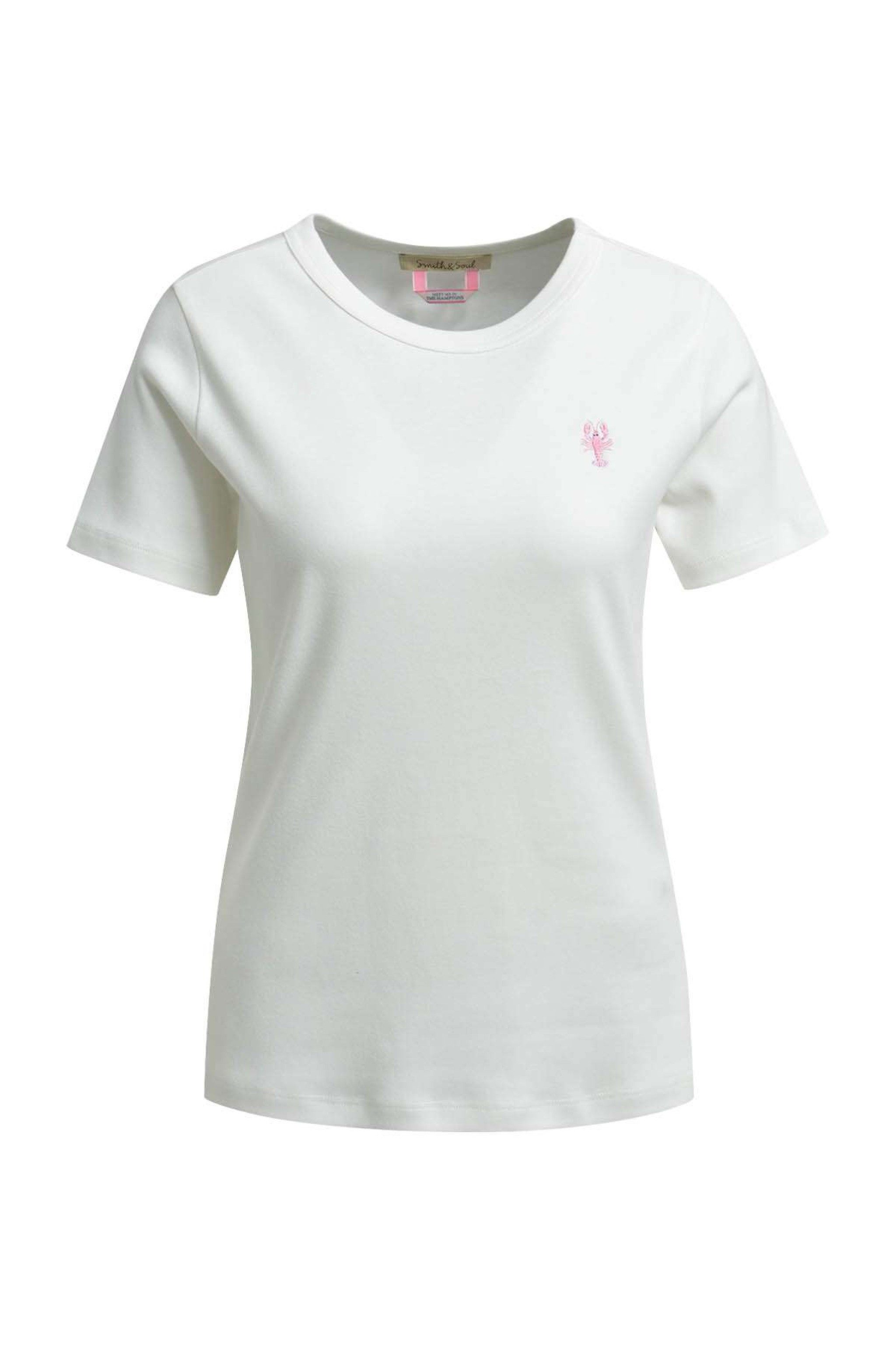 Smith & Soul Kurzarmshirt REGULAR T-SHIRT INTERLOCK off white