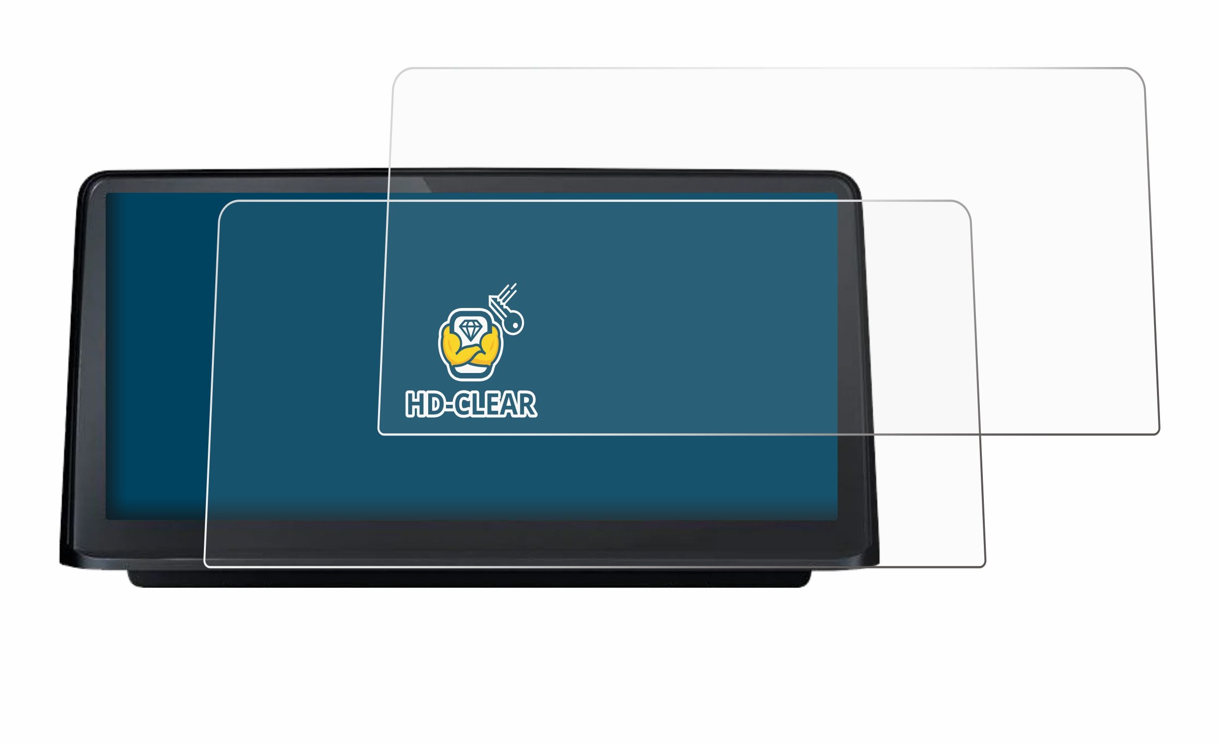BROTECT Displayschutzfolie Schutzfolie für Ewaying BMW 3/4 Android Headunit 10.25", 2 Stück, Displayschutz Schutz Folie Klar Transparent