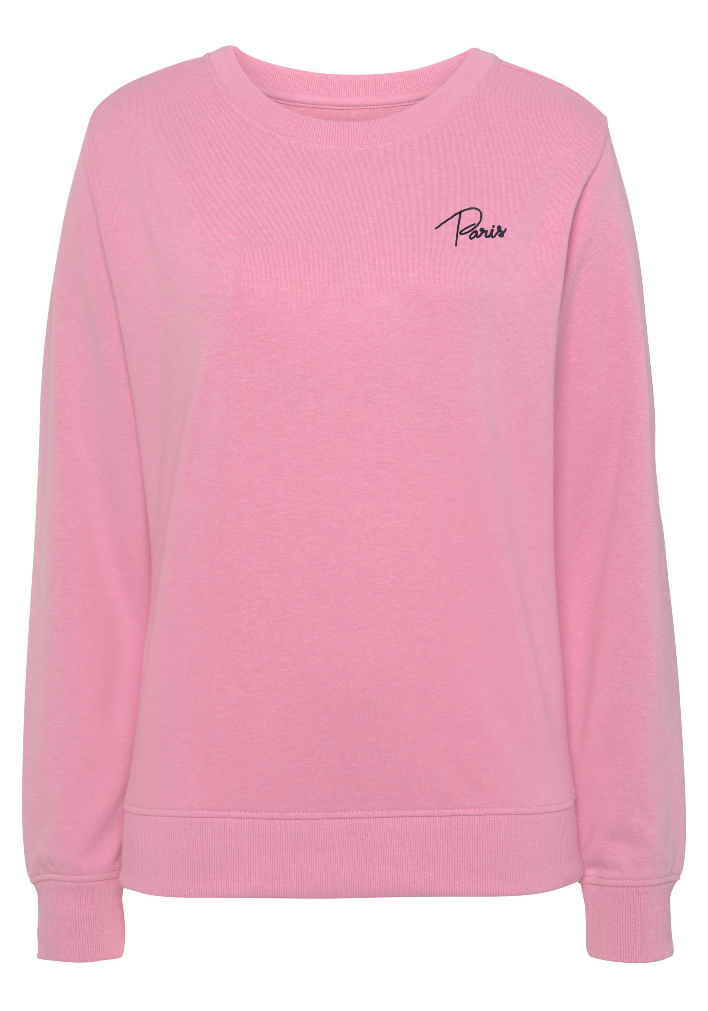 Vivance Sweatshirt (1-tlg) Sweatshirt mit Frontprint, Loungeanzug günstig online kaufen