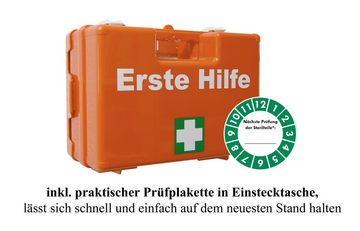 WM-Teamsport Erste-Hilfe-Koffer Verbandskasten NEUE DIN 13157 für BETRIEBE +DIN 13164 KFZ +Verbandbuch, (Haltbarkeit der Sterilteile ca. 5 Jahre), Schneller Versand incl. Rechnung mit ausgew. MWSt.