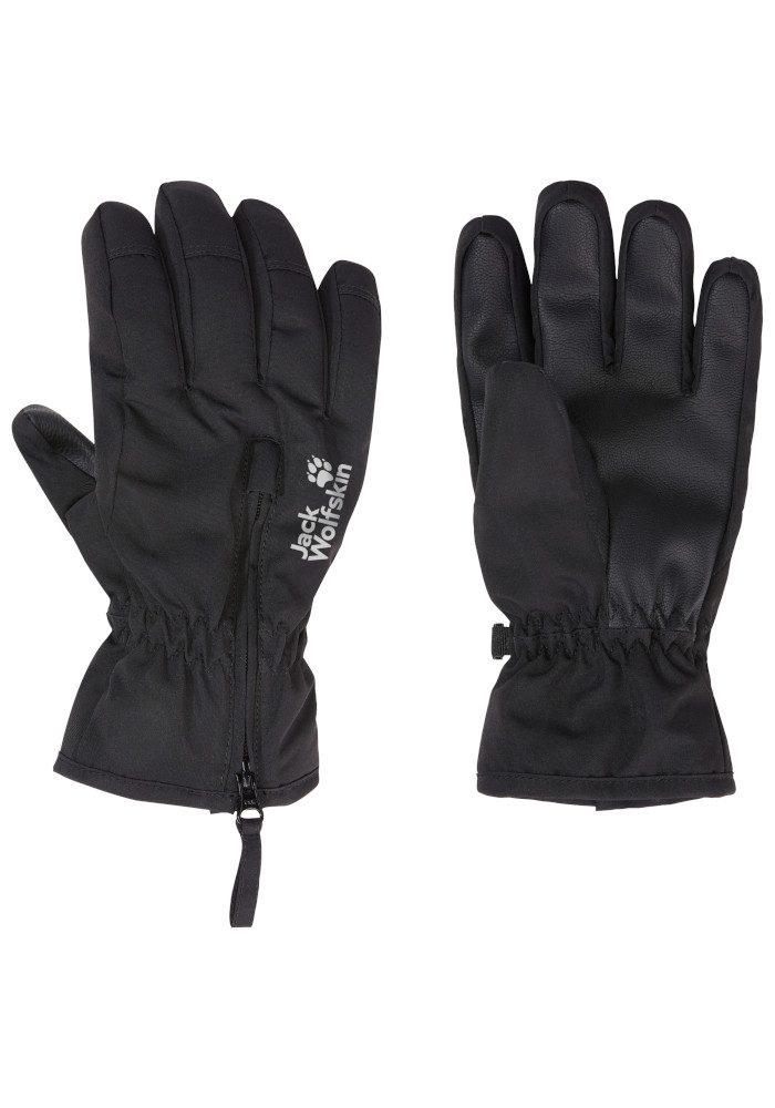 Jack Wolfskin Multisporthandschuhe EASY ZIP GLOVE K Thermoisolierende Fütterung, Langer Schaft mit Kälteschutz