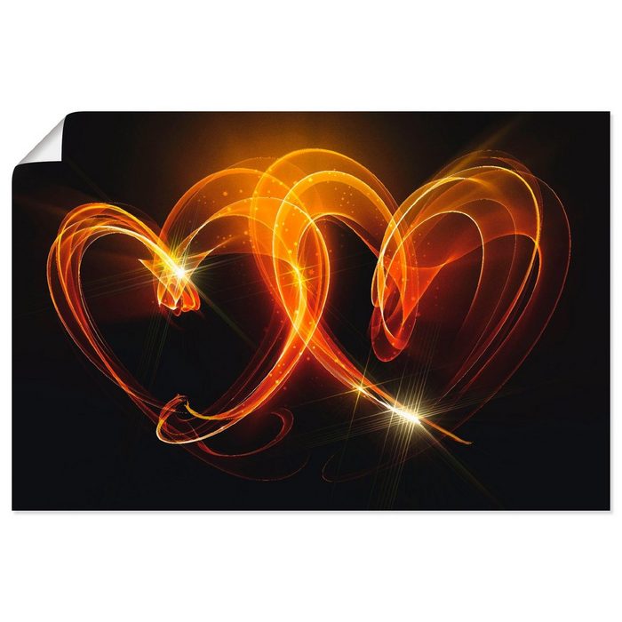 Artland Wandbild Verbundenheit Herzen (1 St) als Alubild Leinwandbild Wandaufkleber oder Poster in versch. Größen