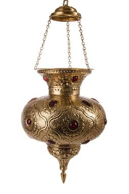 Marrakesch Orient & Mediterran Interior Deckenleuchte Orientalische Messing Lampe Pendelleuchte Affan 34cm, ohne Leuchtmittel, Handarbeit