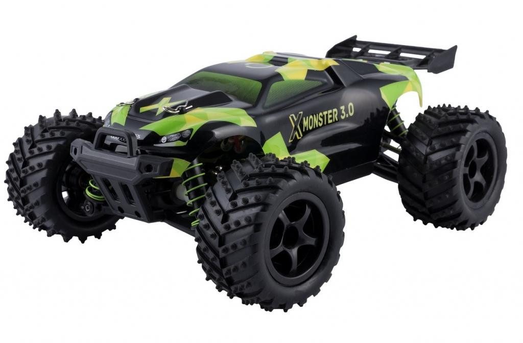 Overmax RC-Auto X-Monster Truck ferngesteuertes RC Auto 45 km/h, 1:18, 2 Akkus (Komplettset), Monstertruck-Design