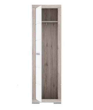 99rooms Garderobenschrank Alma (Schrank, Kleiderschrank) 1 Tür beideseitig montierbar, mit Kleiderstange, aus Holzwerkstoff
