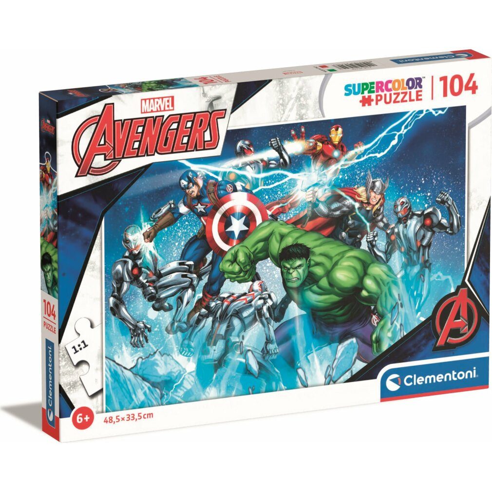 Clementoni® Puzzle CLEMENTONI Puzzle Marvel: Avengers 104 Teile, Puzzleteile