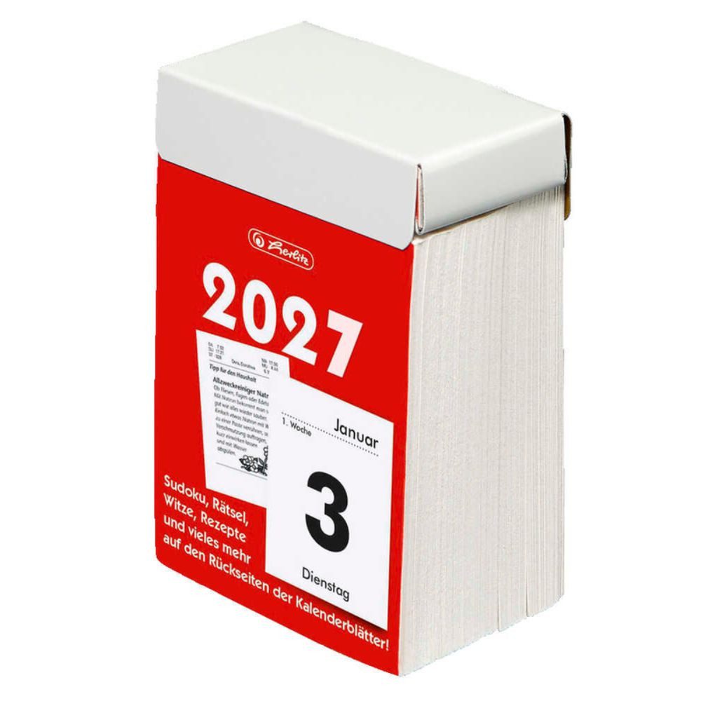 Herlitz Abreißkalender Wandkalender 2027 Gr.3 (5,5 x 8cm) - 1tlg