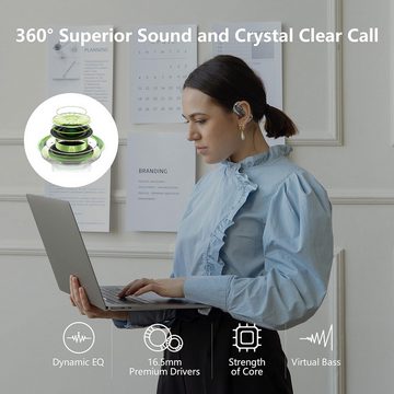 Oladance Improved, Features, OWS2 Open-Ear-Kopfhörer (Bis zu 19 Stunden Wiedergabedauer mit großem Akku und energiesparender Technologie., für ein beeindruckendes Klangerlebnis und unübertroffenen Komfort)