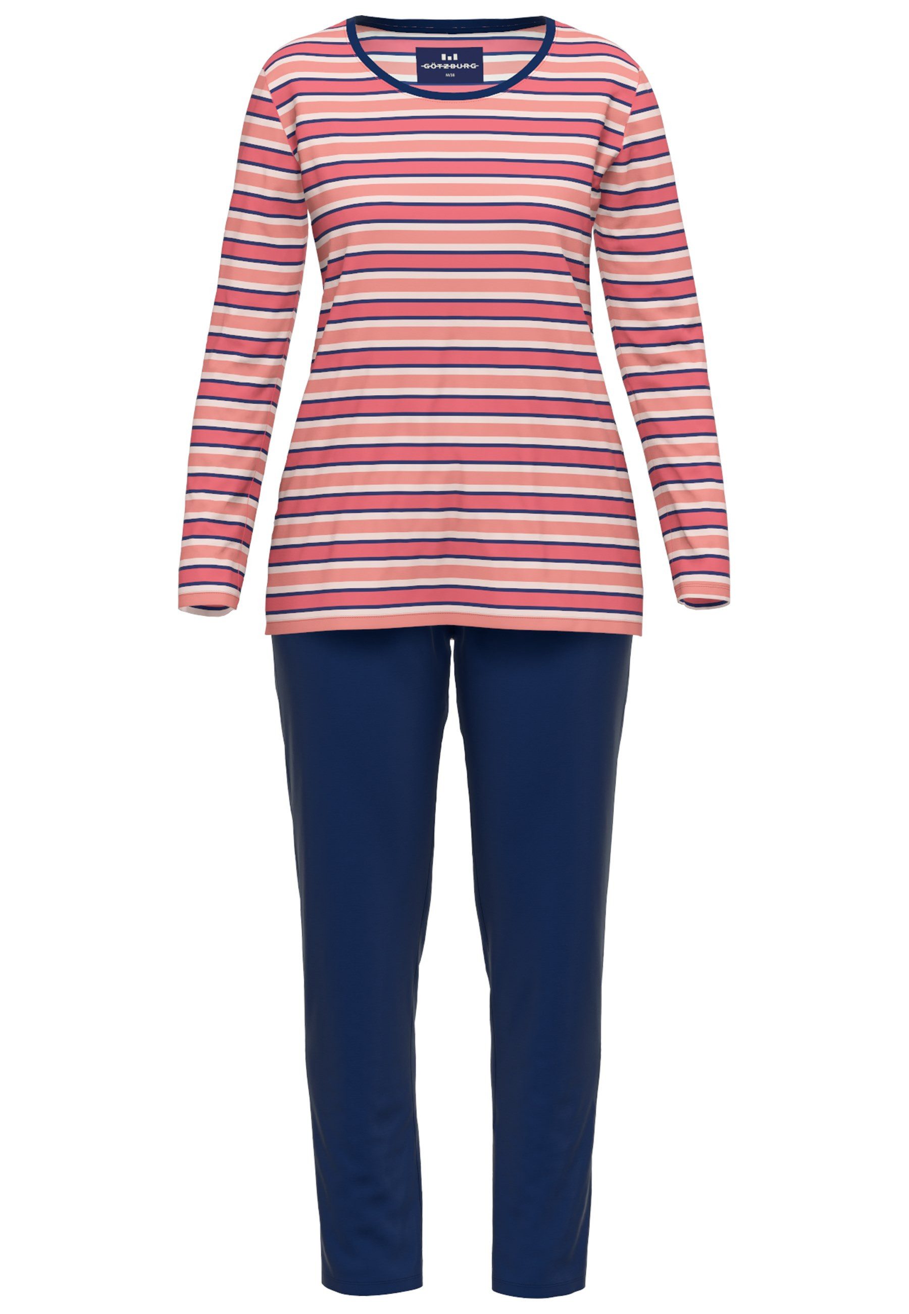 GÖTZBURG Pyjama Herbstblume Langarm, Rundhalsausschnitt, Oberteil günstig online kaufen