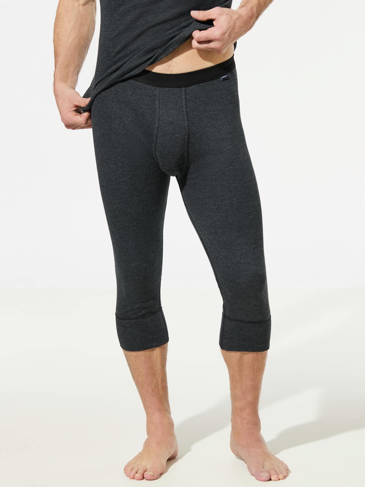 Walbusch Thermohose Herren Thermo-Kniehose 2er-Pack Baumwollmix innen angeraut Wärmend, schlauchgestrickt ohne Seitennähte, Eingriff, pflegeleicht