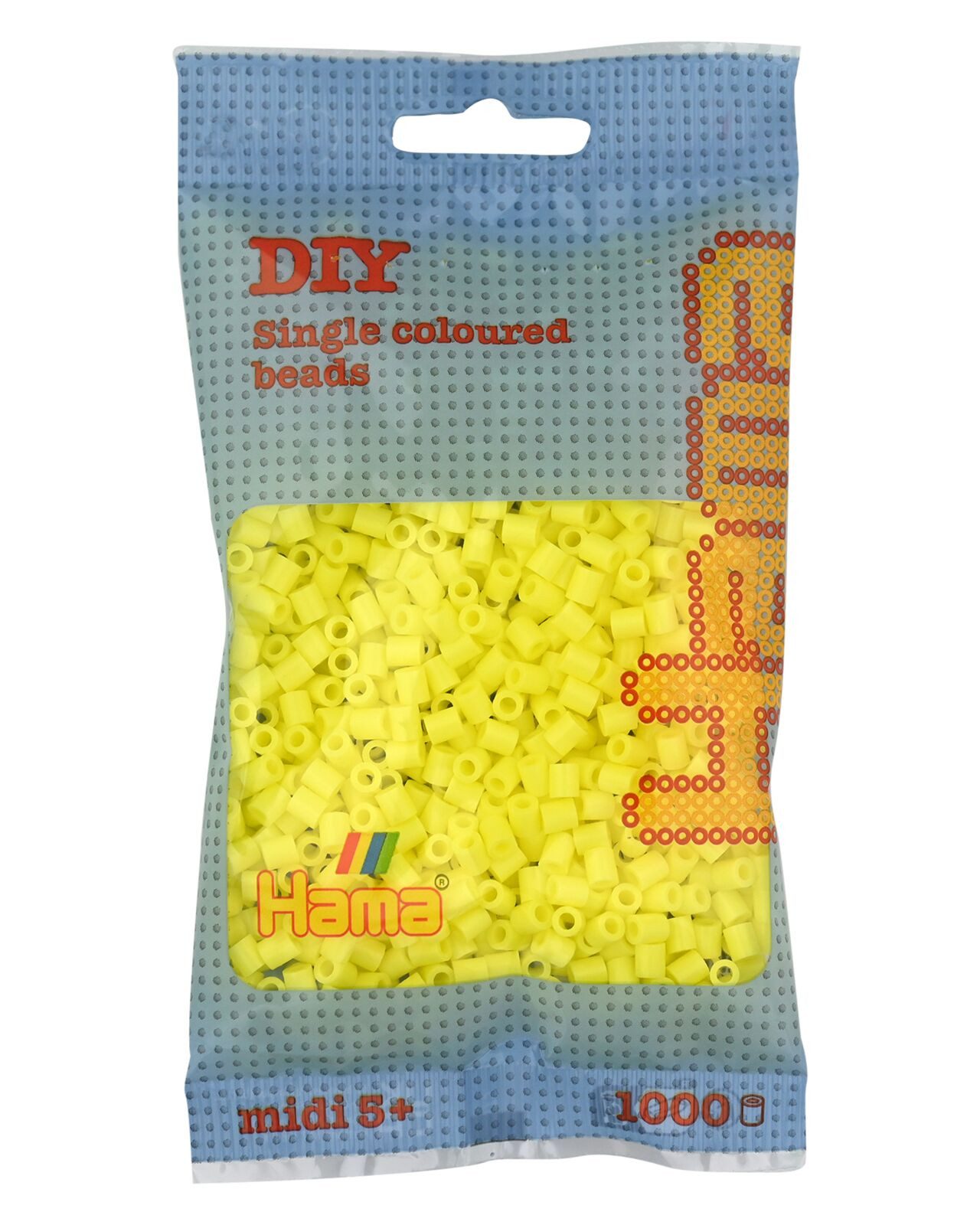 Hama Bügelperlen Hama Beutel mit 1000 Midi-Bügelperlen pastell