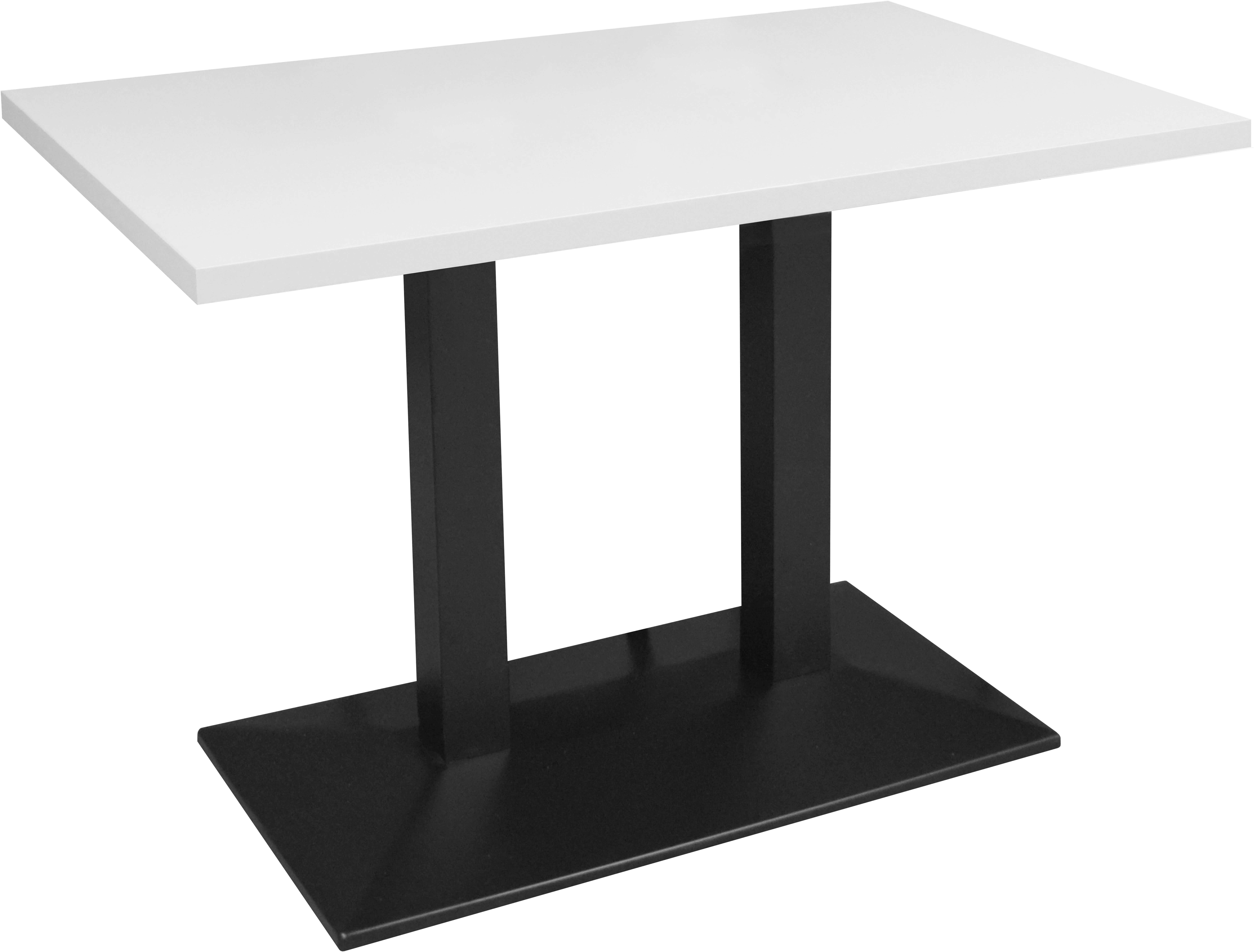 Mäusbacher Bistrotisch Big Bistro Metall, Doppelsäulengestell, eckige Platte BHT 120x75x70 cm
