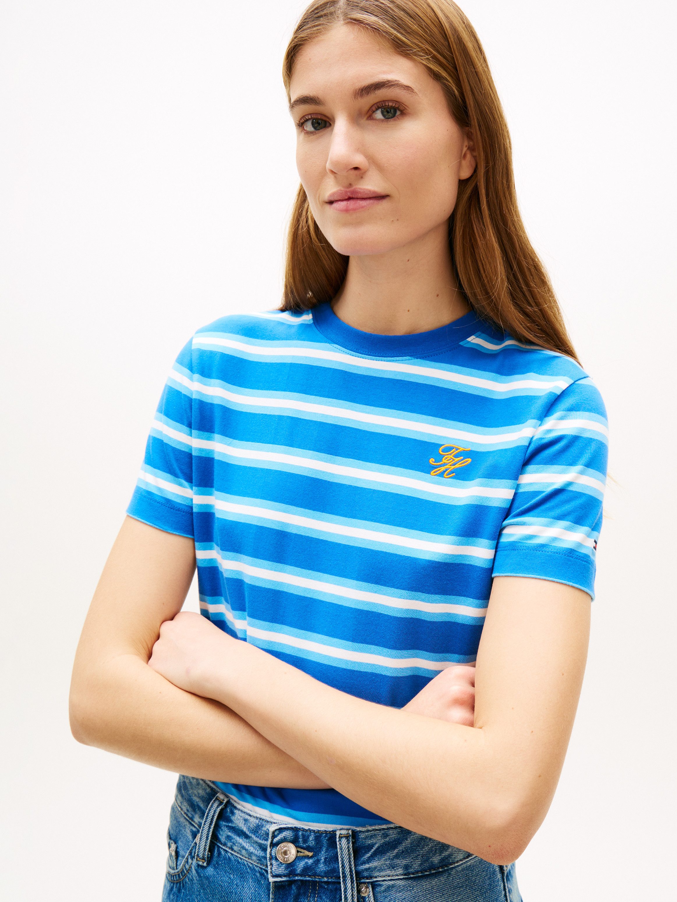 Tommy Hilfiger Kurzarmshirt TH SCRIPT REGULAR C-NECK SHORT SLEEVE TEE