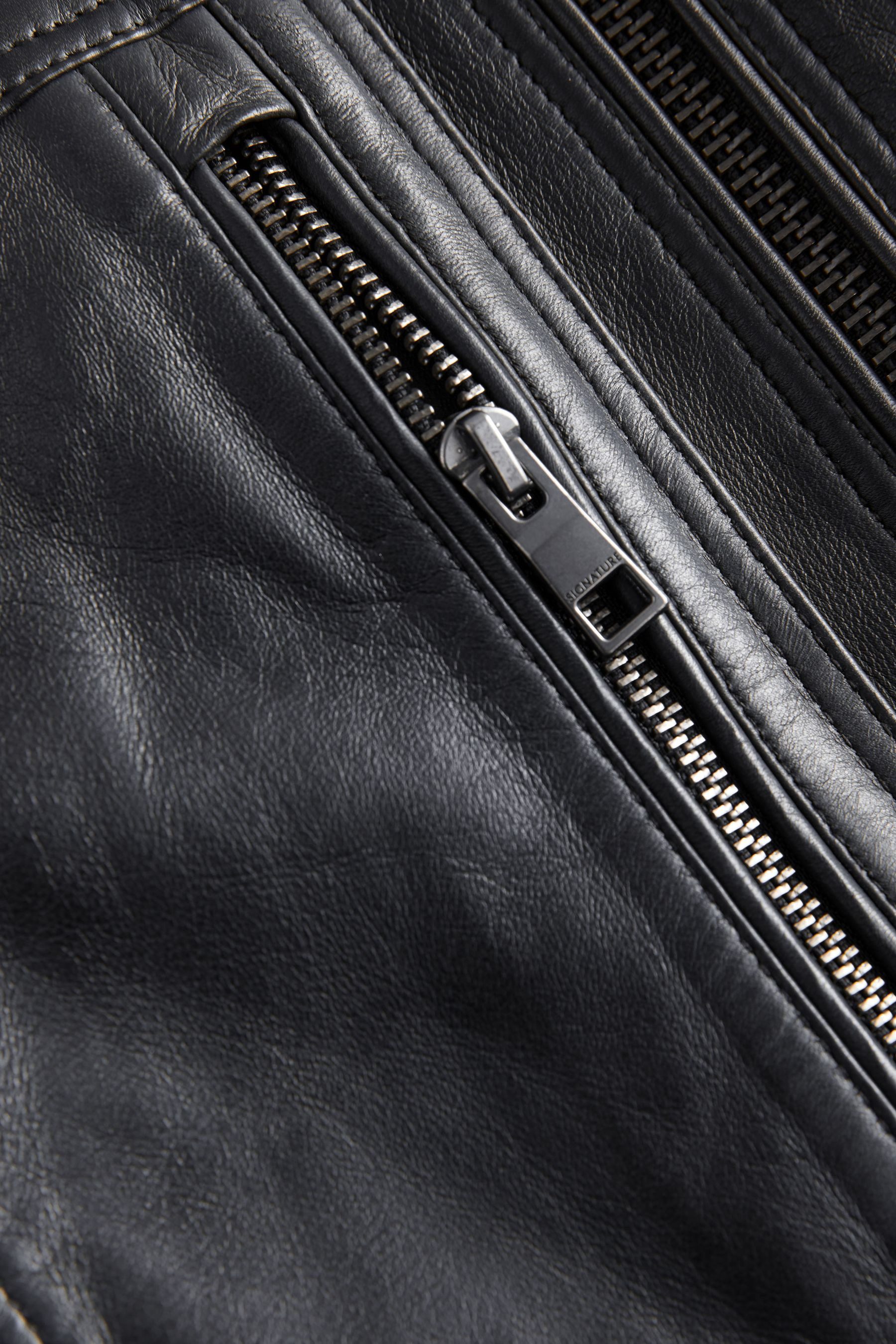 Next Lederjacke Signature Lederjacke mit Teddyfellfutter (1-St)