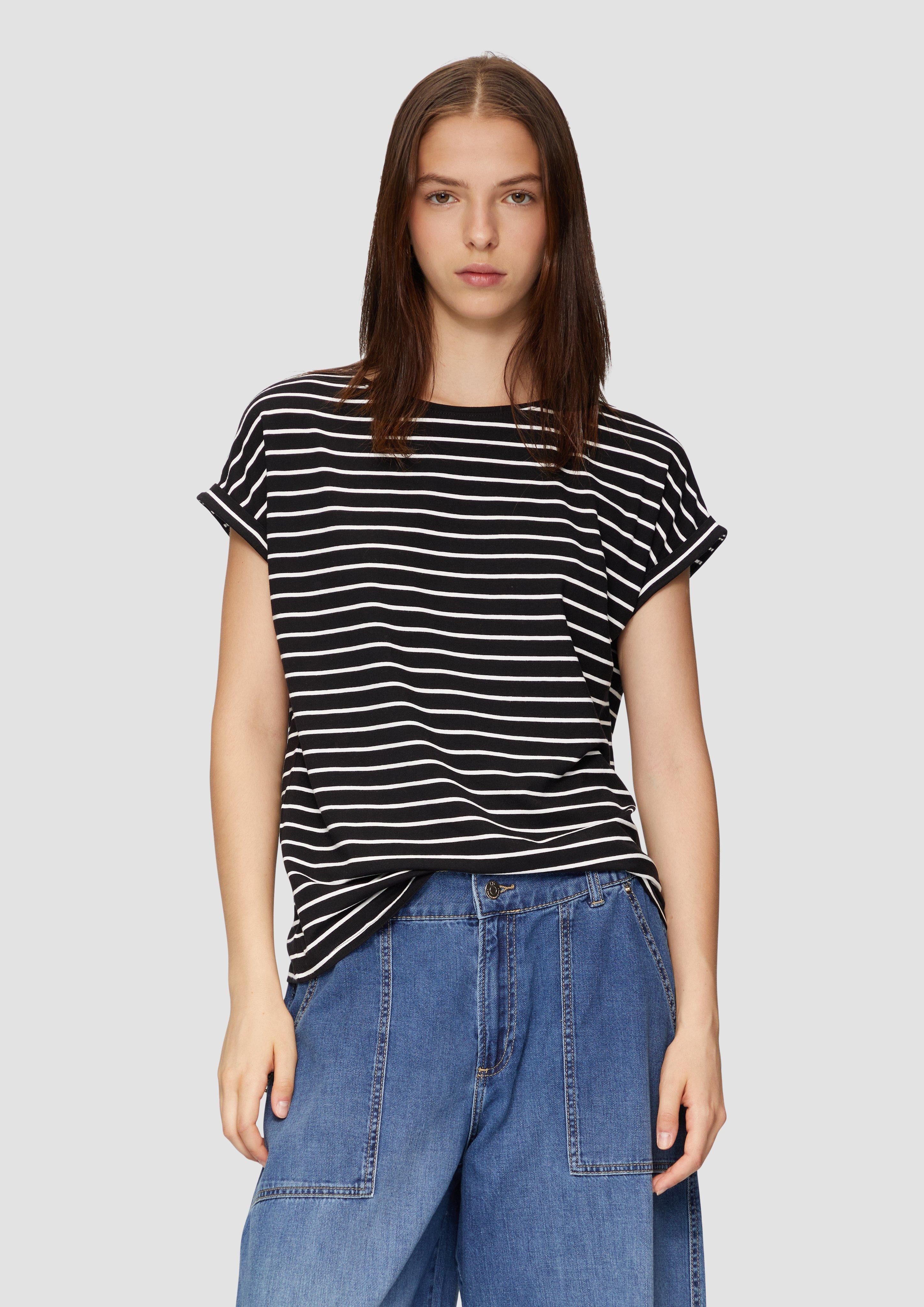 QS Kurzarmshirt T-Shirt aus Lyocellmix mit günstig online kaufen