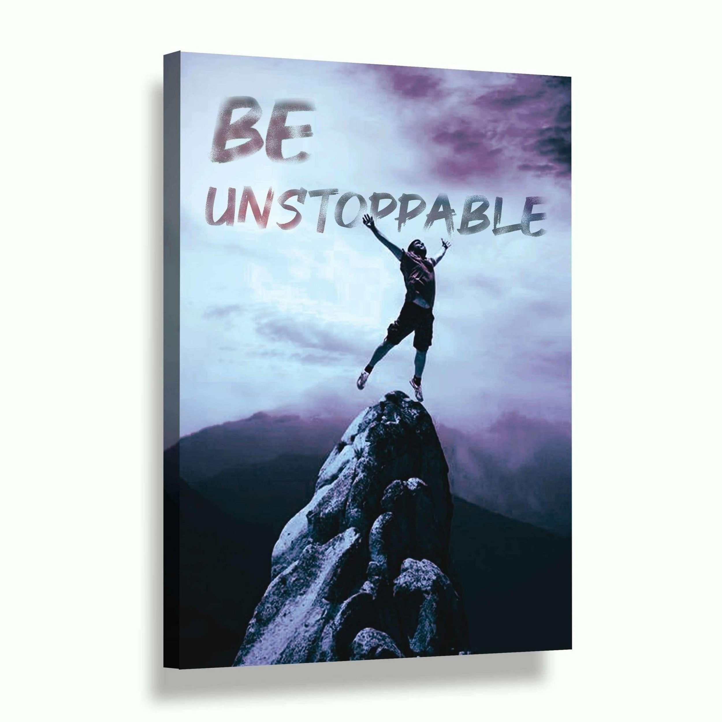 Hustling Sharks Leinwandbild Motivationsbild als XXL-Leinwandbild "Be Unstoppable", in 7 unterschiedlichen Größen verfügbar | Leinwandbilder