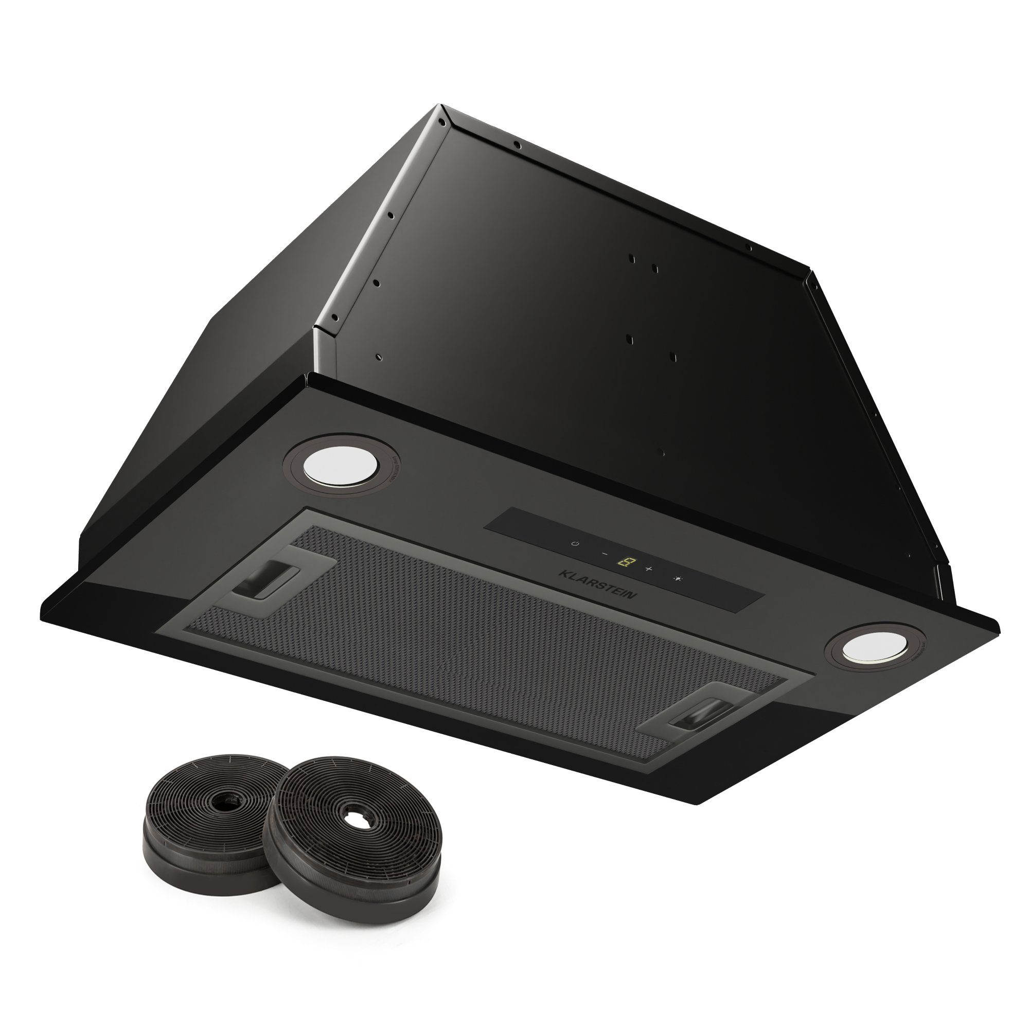 Klarstein Deckenhaube Paolo Serie Paolo 52 Dunstabzugshaube Einbau 52 cm 439 m³/h LED Touch A++ randlos Unterbauhaube Einbau Abluft Umluft mit LED-Aluminium-Filter