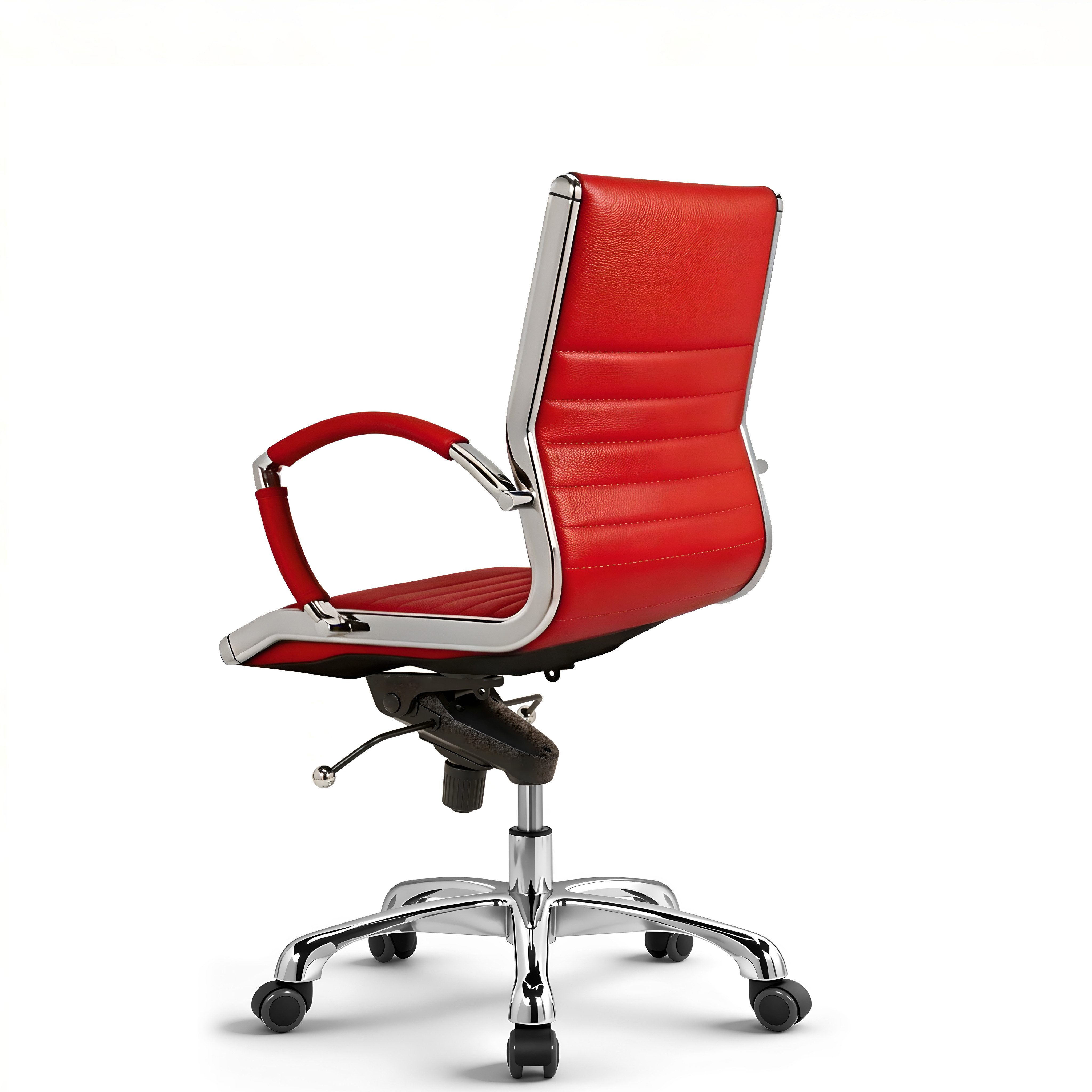 Versee Bürostuhl VERSEE Montreal Schreibtischstuhl Leder - ergonomisch, bis 150kg (Drehstuhl für Home Office und Büro), mit Lendenstütze, höhenverstellbar, gepolstert, Wippmechanik