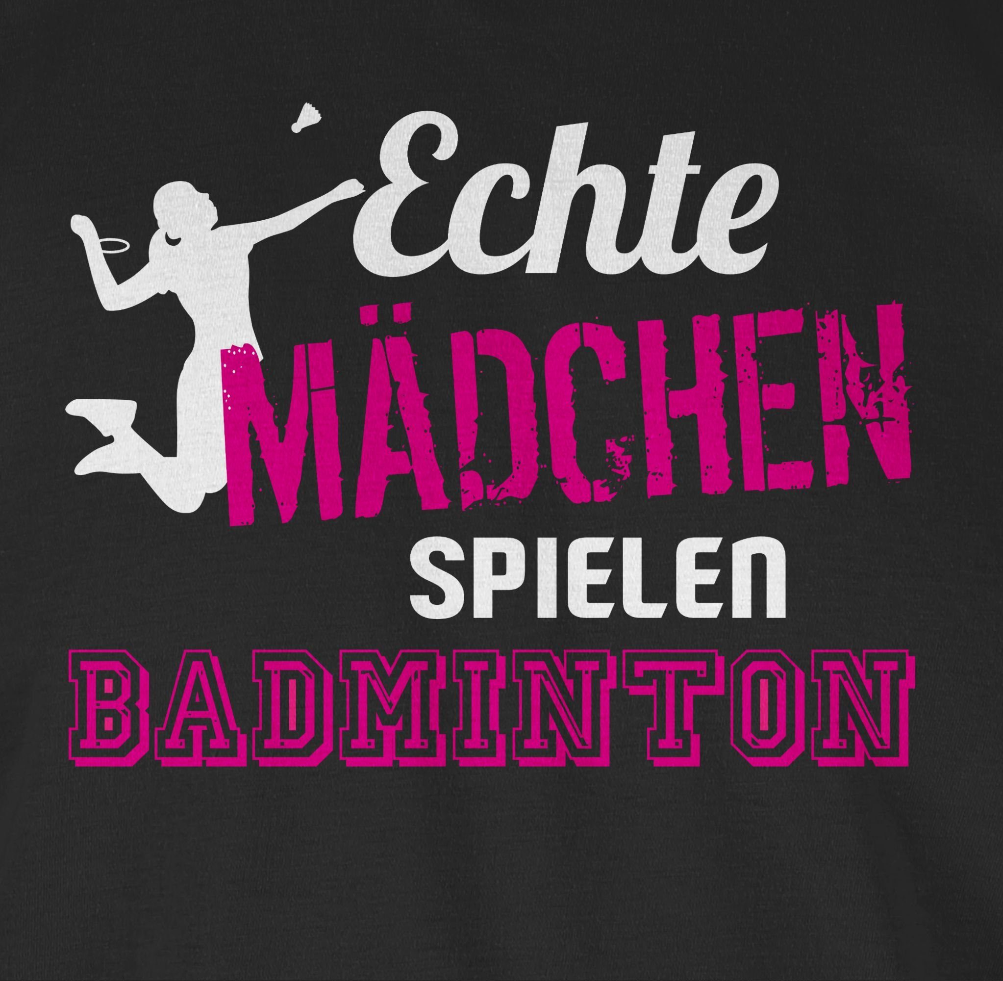 Damen Shirts Shirtracer T-Shirt Echte Mädchen spielen Badminton - Sport Zubehör - Damen Premium T-Shirt (1-tlg) Wandern, Footbal
