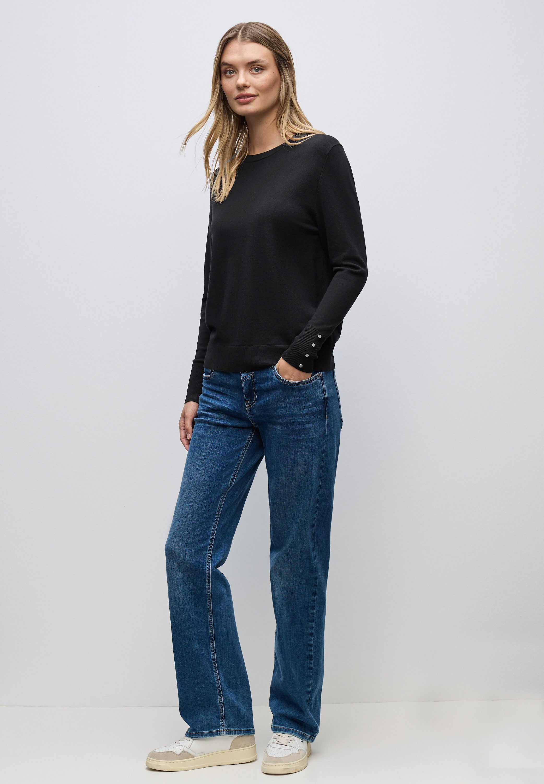 STREET ONE Strickpullover aus softem Materialmix