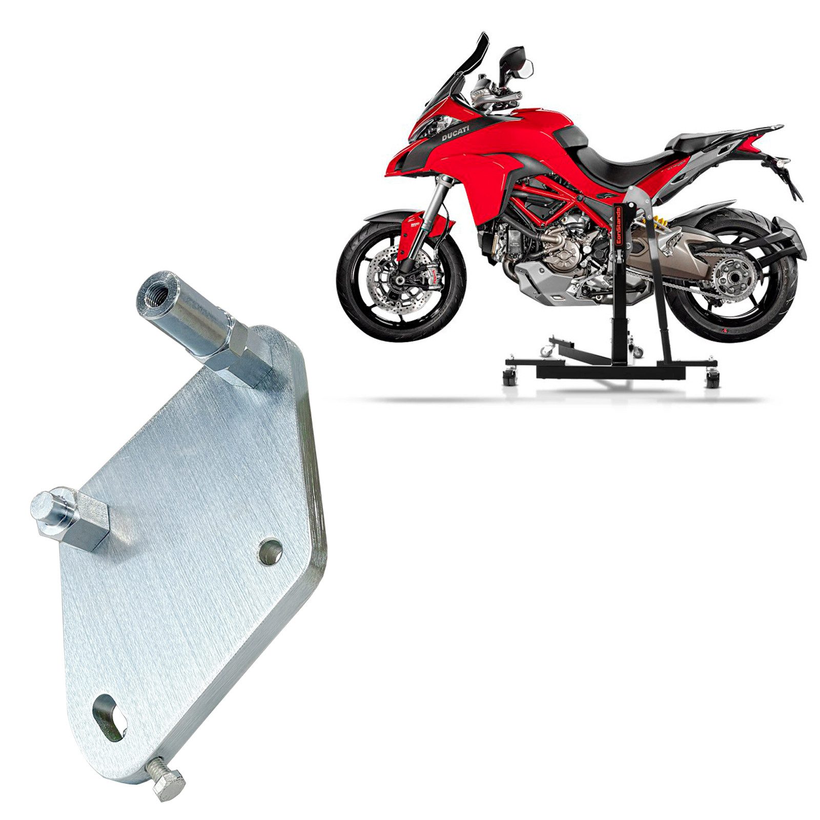 ConStands Motorradheber Adapterplatte für # Power Classic / Evo für Ducati Multistrada V2 / S