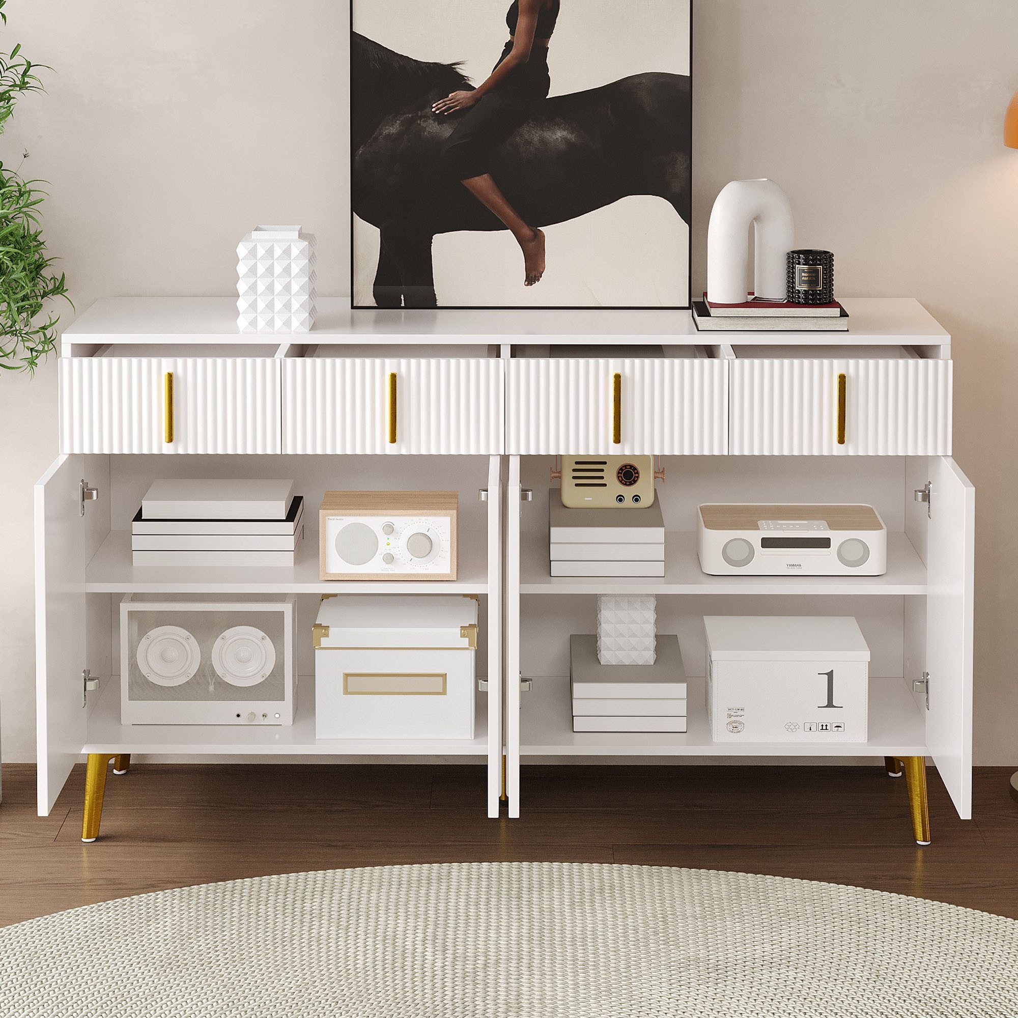 Merax Sideboard mit 4 Türen und günstig online kaufen