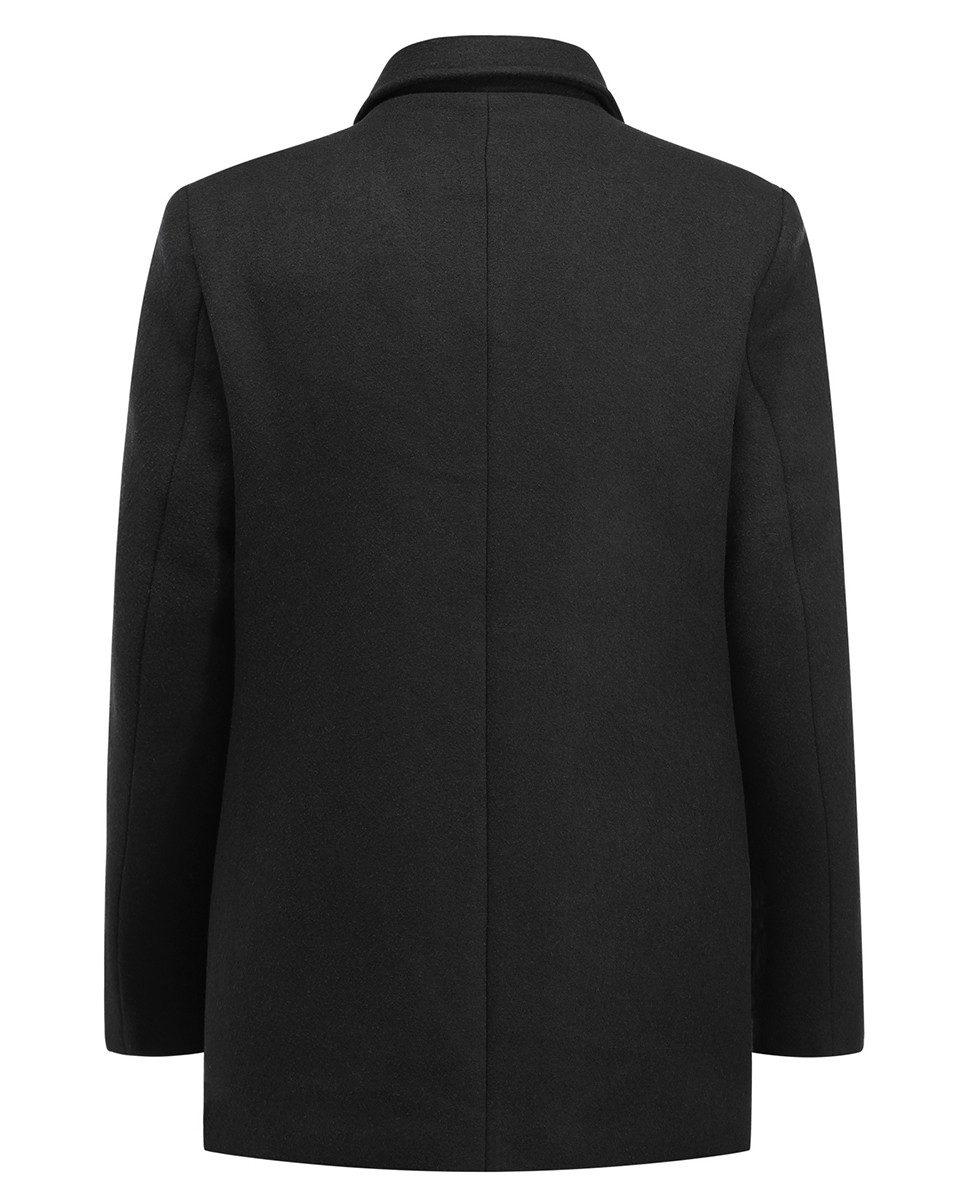 Allthemen Wollmantel mit abnehmbarem Doppelkragen Herrenmantel mittellanger günstig online kaufen