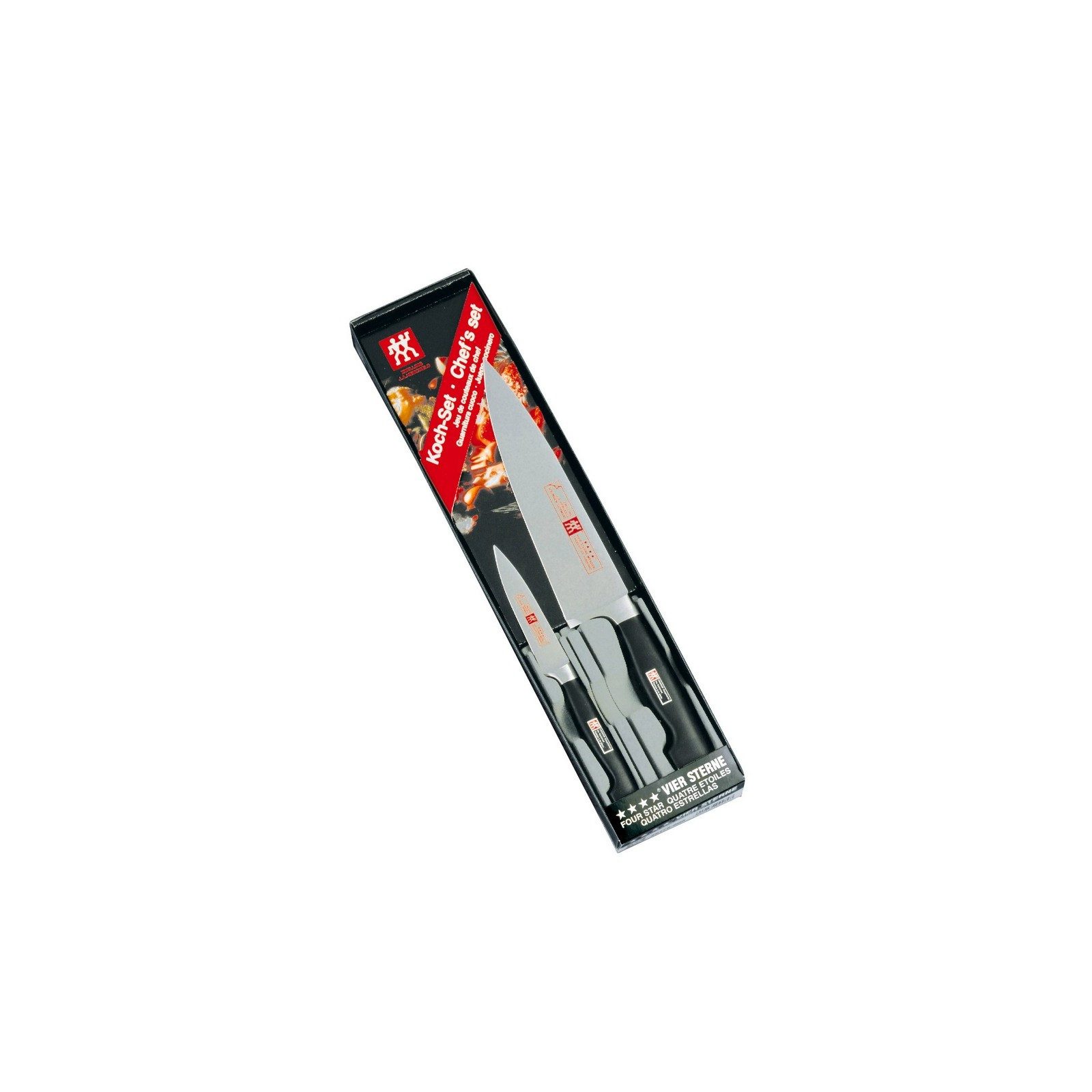 Zwilling Messer-Set ****VIER STERNE (2-tlg), Spick-/Garniermesser 10 cm & Kochmesser 20 cm Messerset 2-tlg.