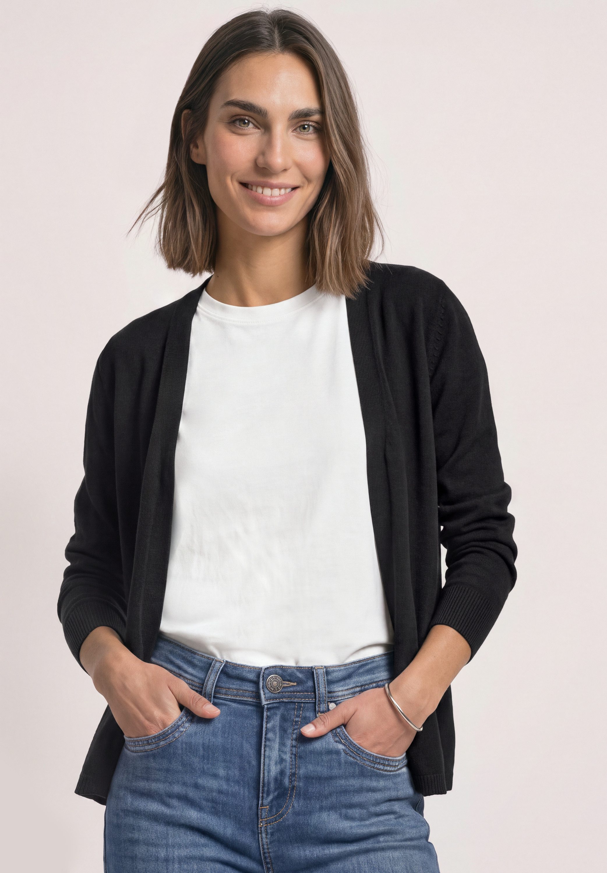 STREET ONE Cardigan aus softem Materialmix