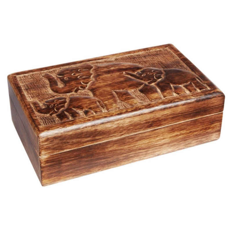Marrakesch Orient & Mediterran Interior Holzkiste »Orientalische kleine Aufbewahrungsbox mit Deckel Sadio 25cm«, Handarbeit
