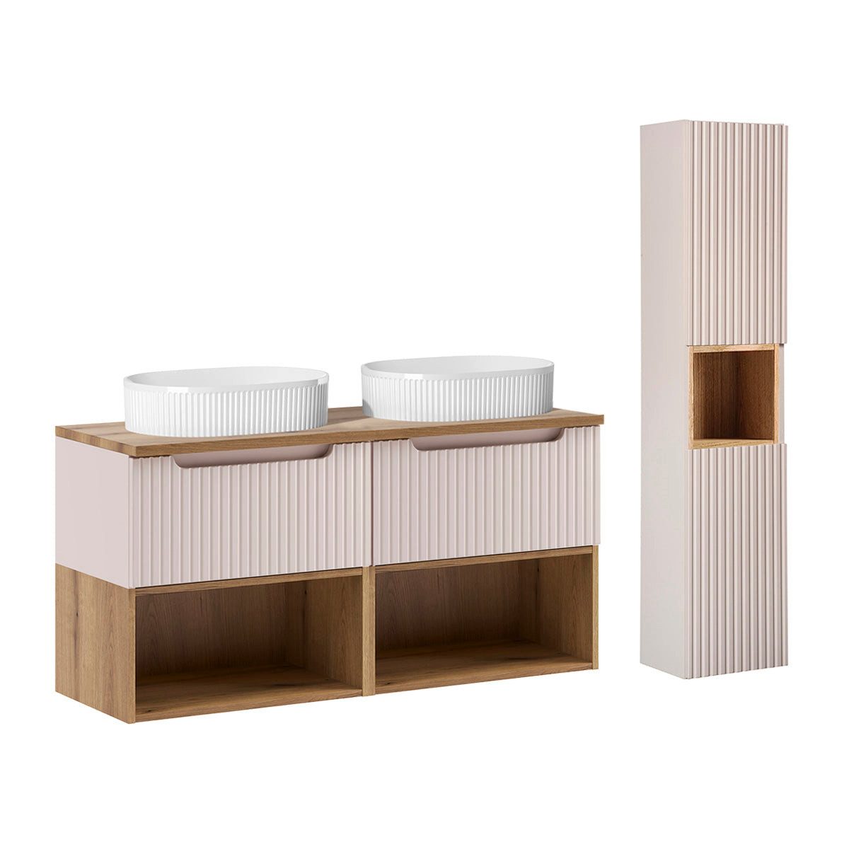 Petits-meubles Doppelwaschbecken Riva (Set)