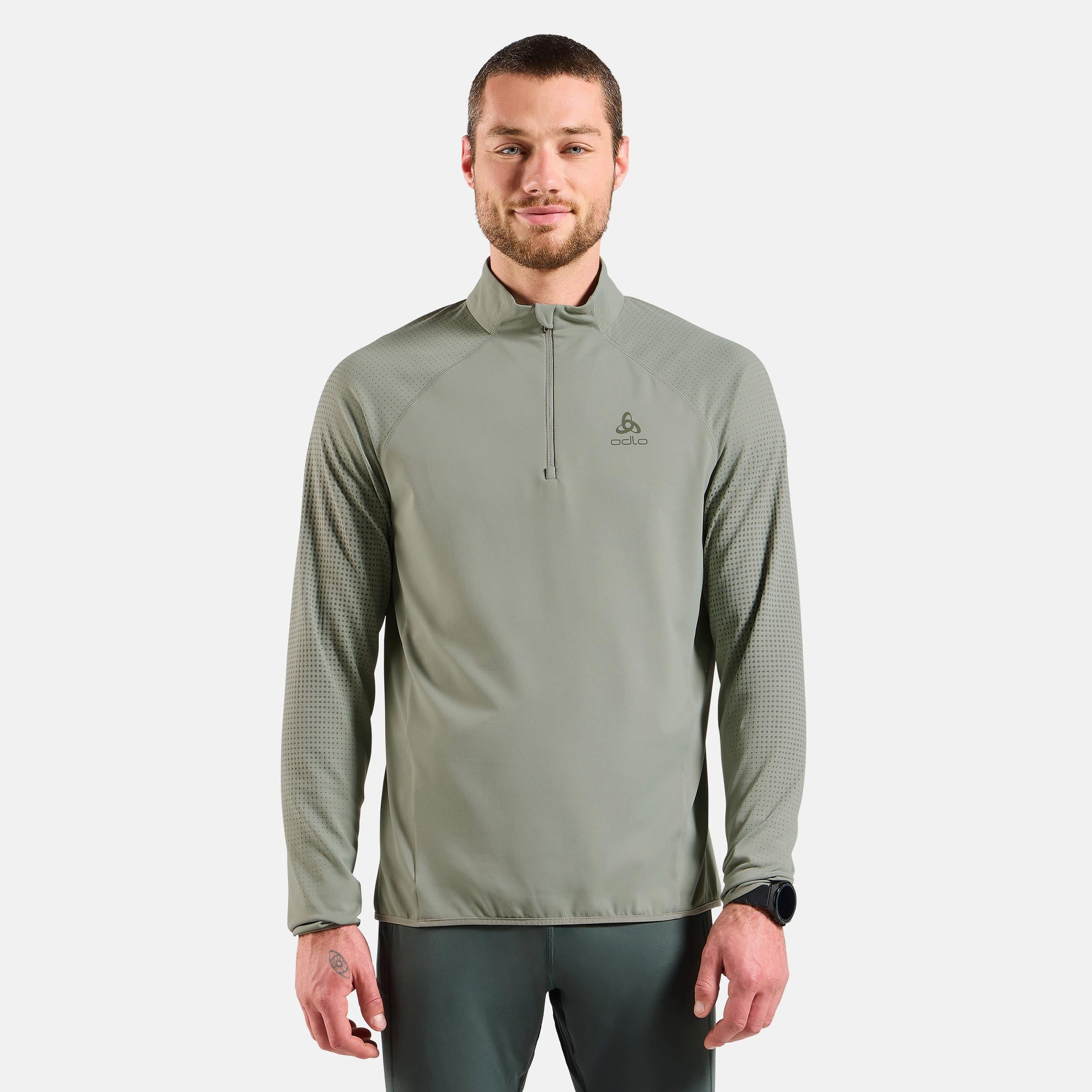 Odlo Laufshirt Zeroweight Warm Mid Layer 1/2 Zip