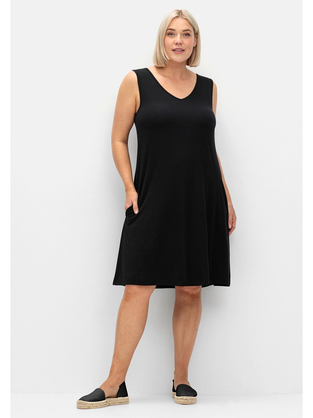 Sheego Jerseykleid Große Größen mit raffiniertem günstig online kaufen