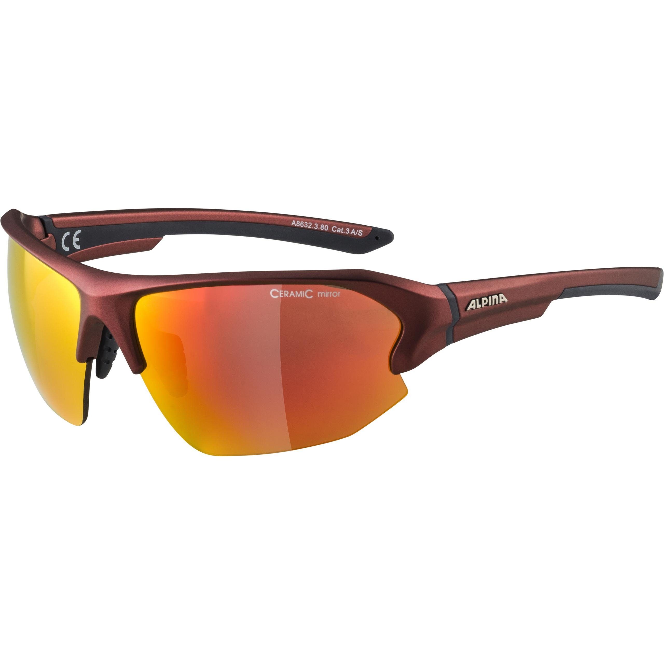 Alpina Sonnenbrille Alpina Sportbrille LYRON HR cherry indigo red