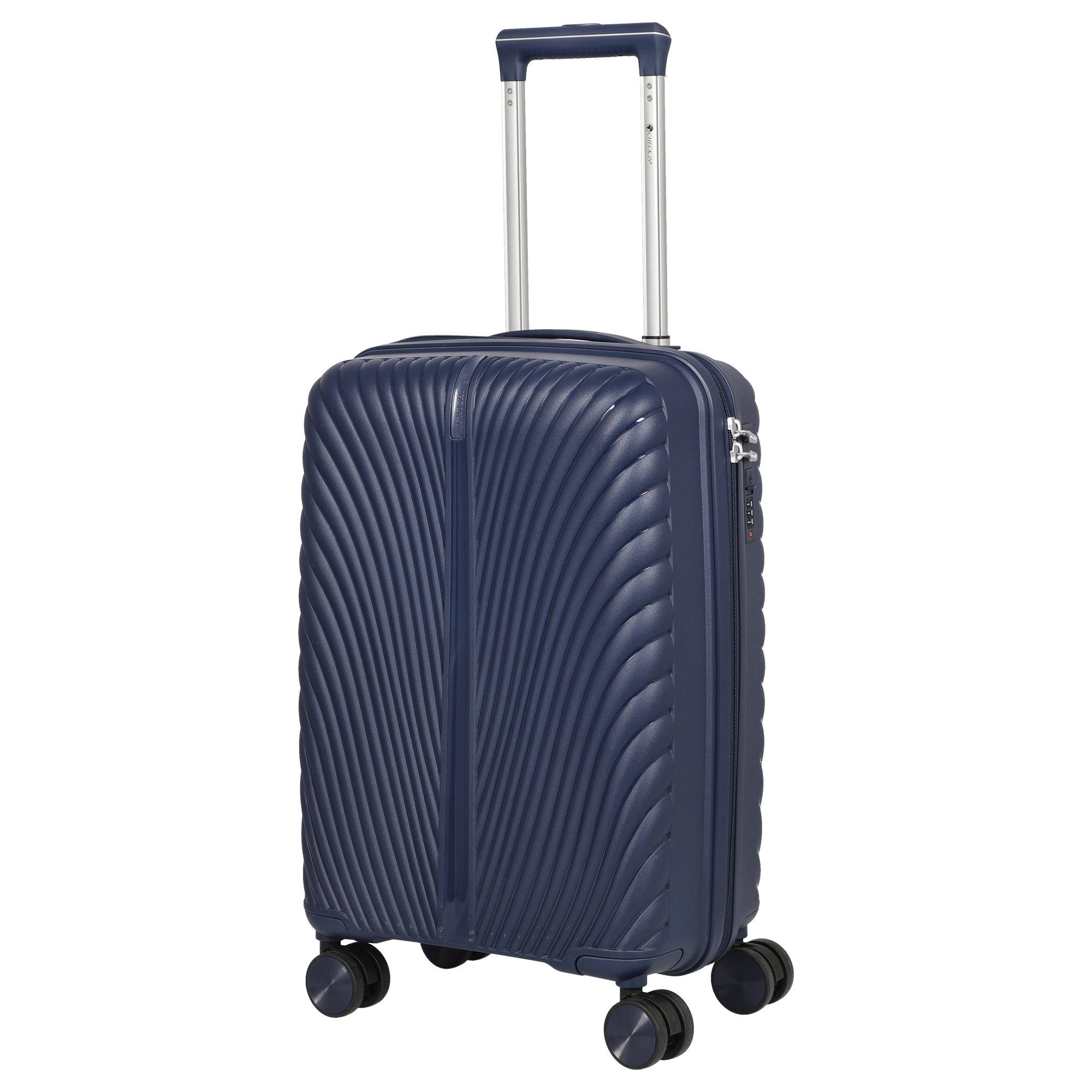 CHECK.IN® Koffer Sydney- 4-Rollen-Trolley S 55 cm (navy blau), 4 Rollen