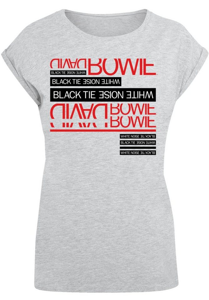 F4NT4STIC T-Shirt David Bowie Black Tie White Noise Print