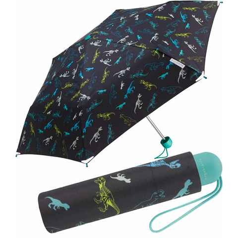 HAPPY RAIN Taschenregenschirm Mini Kinderschirm Basic reflektierend bedruckt, farbenfroh und fantasievoll