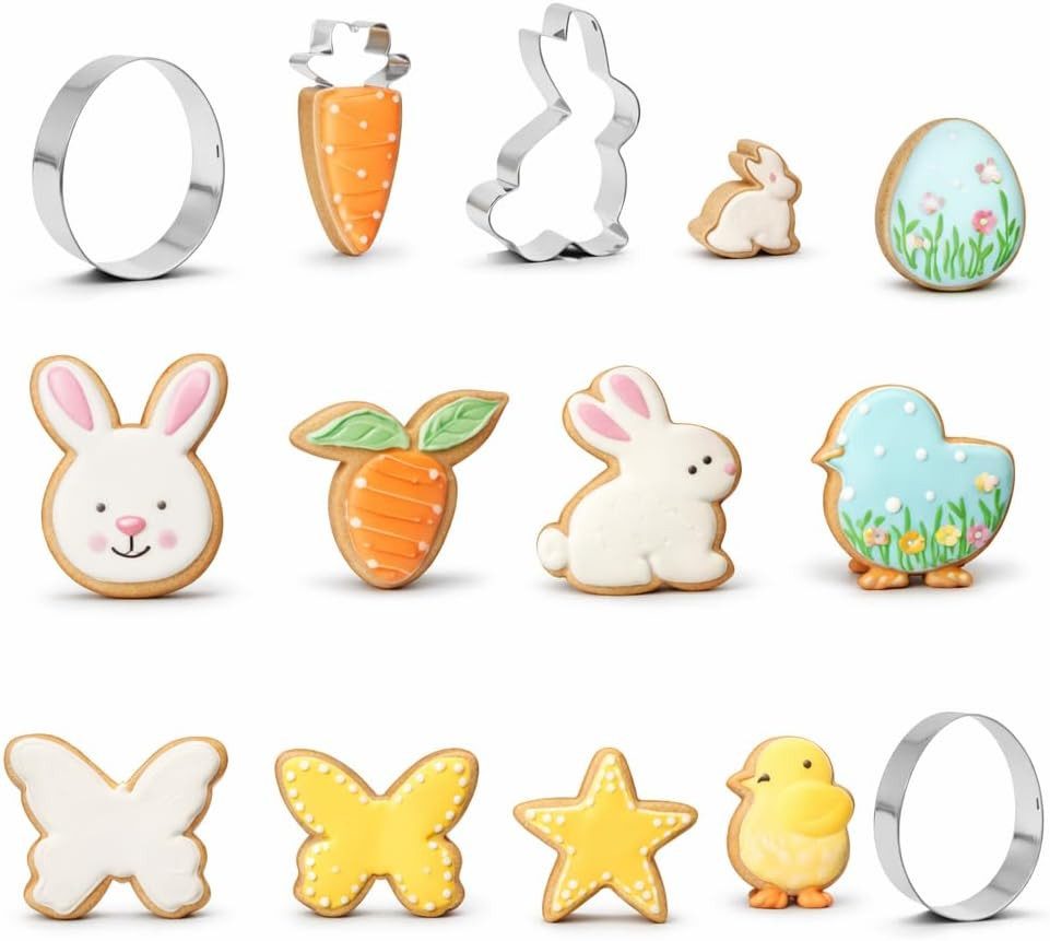 Ausstechform 16er Ausstecher Ostern Set aus robustem Edelstahl zum Backen